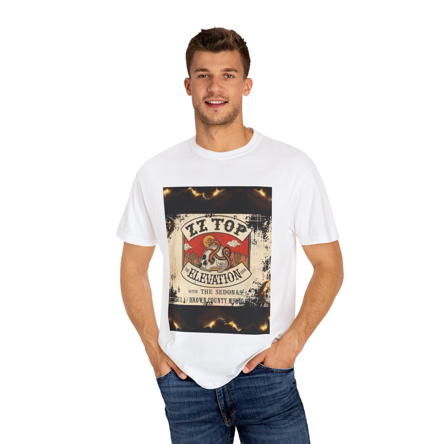 Retro Concert T-Shirt - ZZ Top Elevation, Vintage Band Tee, Music Lover Gift, Unisex Wear, Casual Style