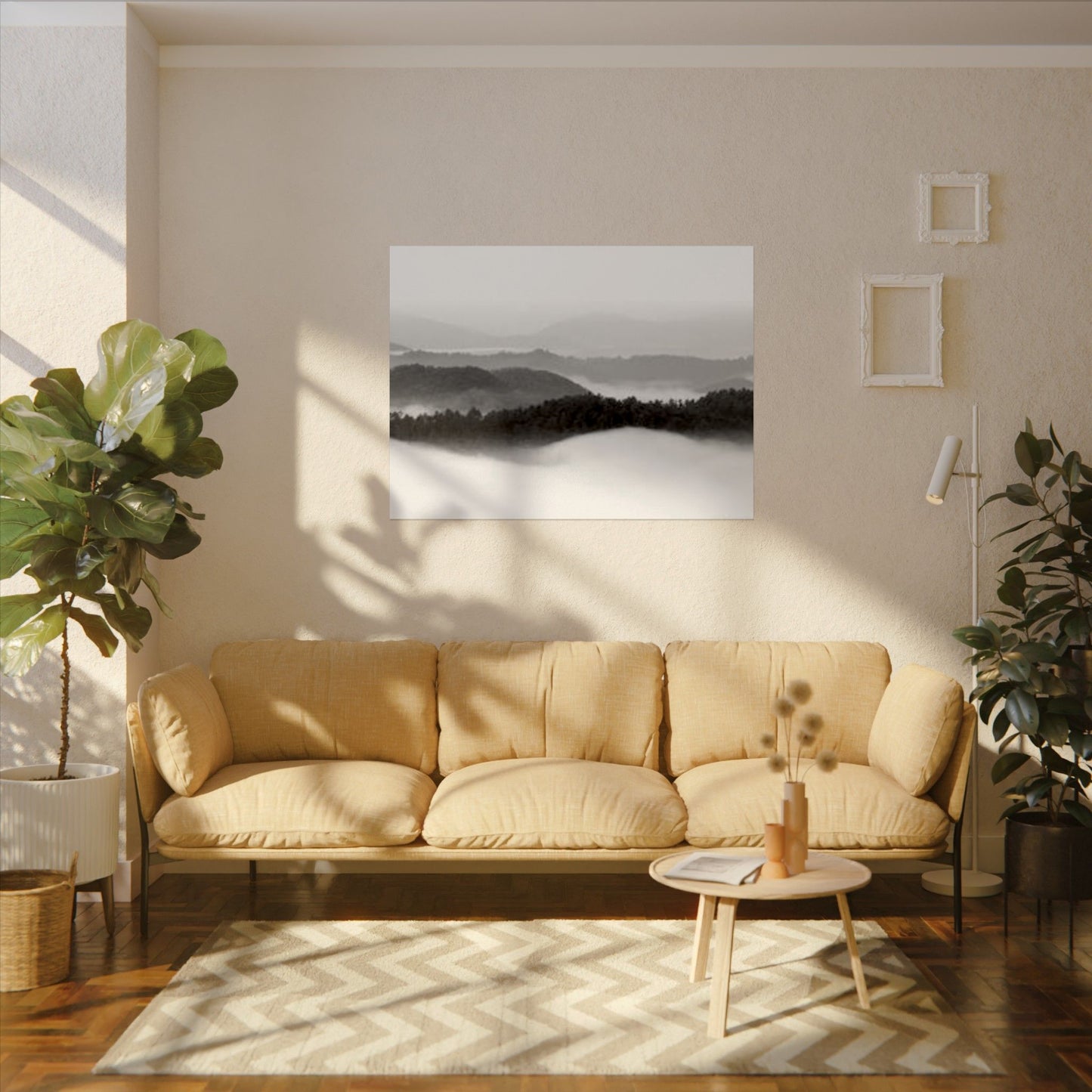 Smokey Mountain Range– Western Textured Watercolor Matte Posters