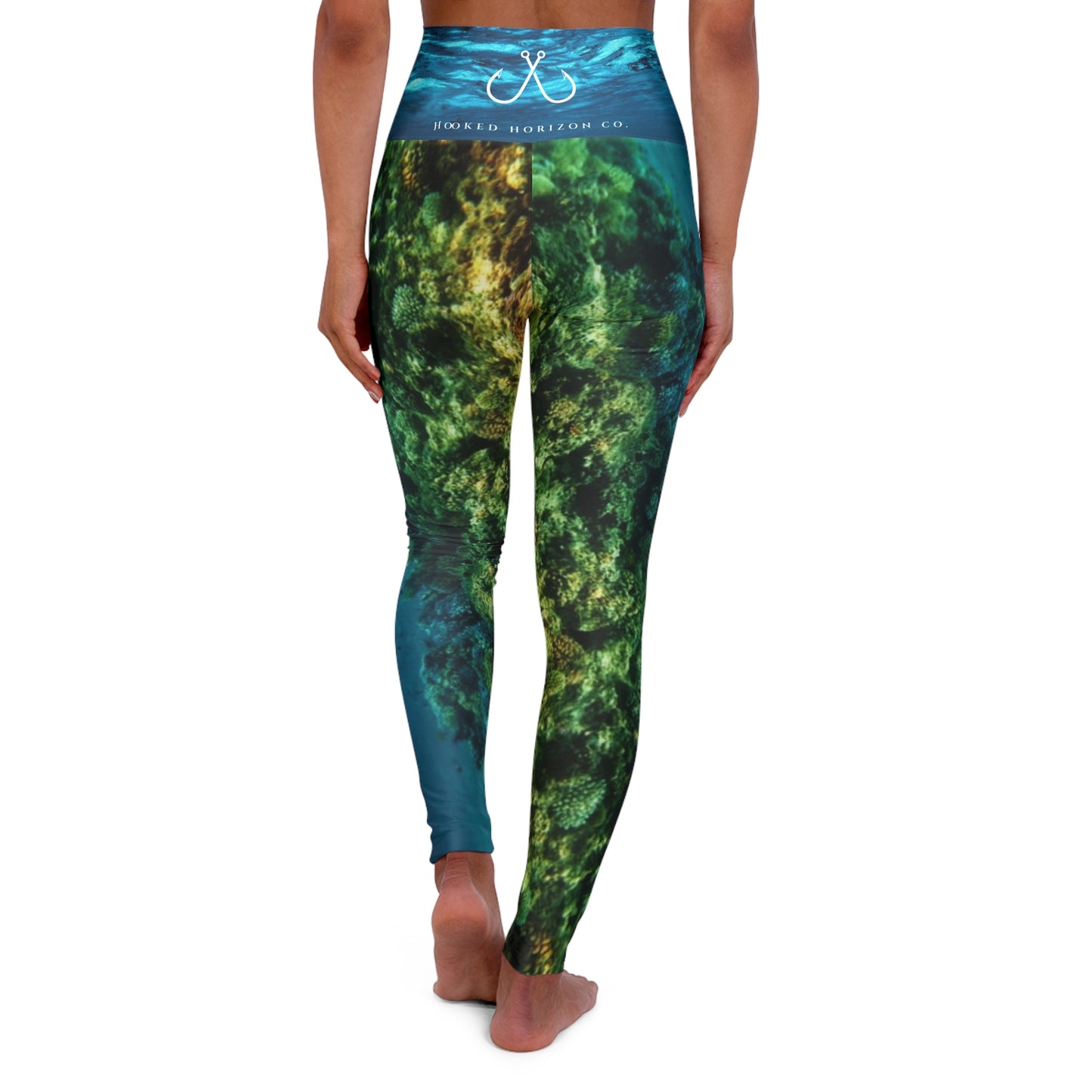 Coral Reef High Waisted Yoga Leggings - Purple, Comfortable Activewear, Fitness Pants, Ideal for Gym, Yoga, and Weekend Brunch