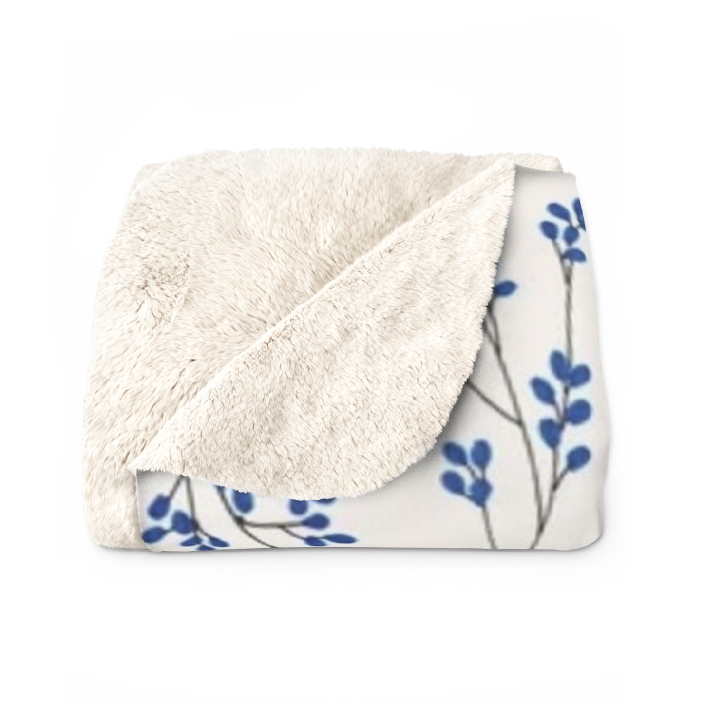 Lavender Floral Sherpa Fleece Blanket | Cozy Home Decor, Perfect Gift for Her, Relaxation Throw, Mother's Day, Blankets for Winter