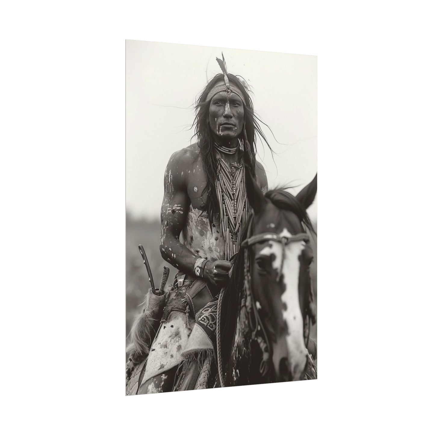 Spirit In The Saddle– Western Textured Watercolor Matte Posters