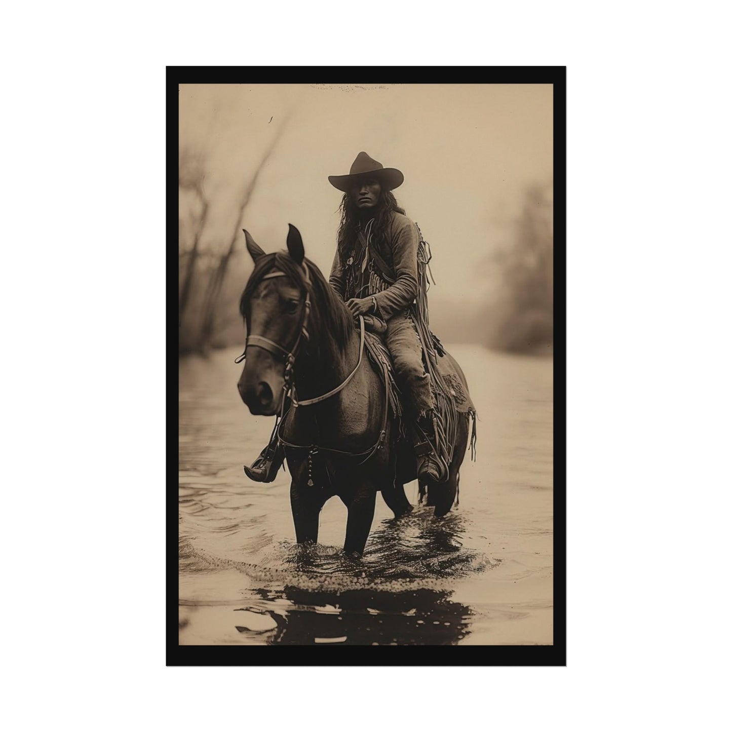 Ripples In Time – Western Textured Watercolor Matte Posters