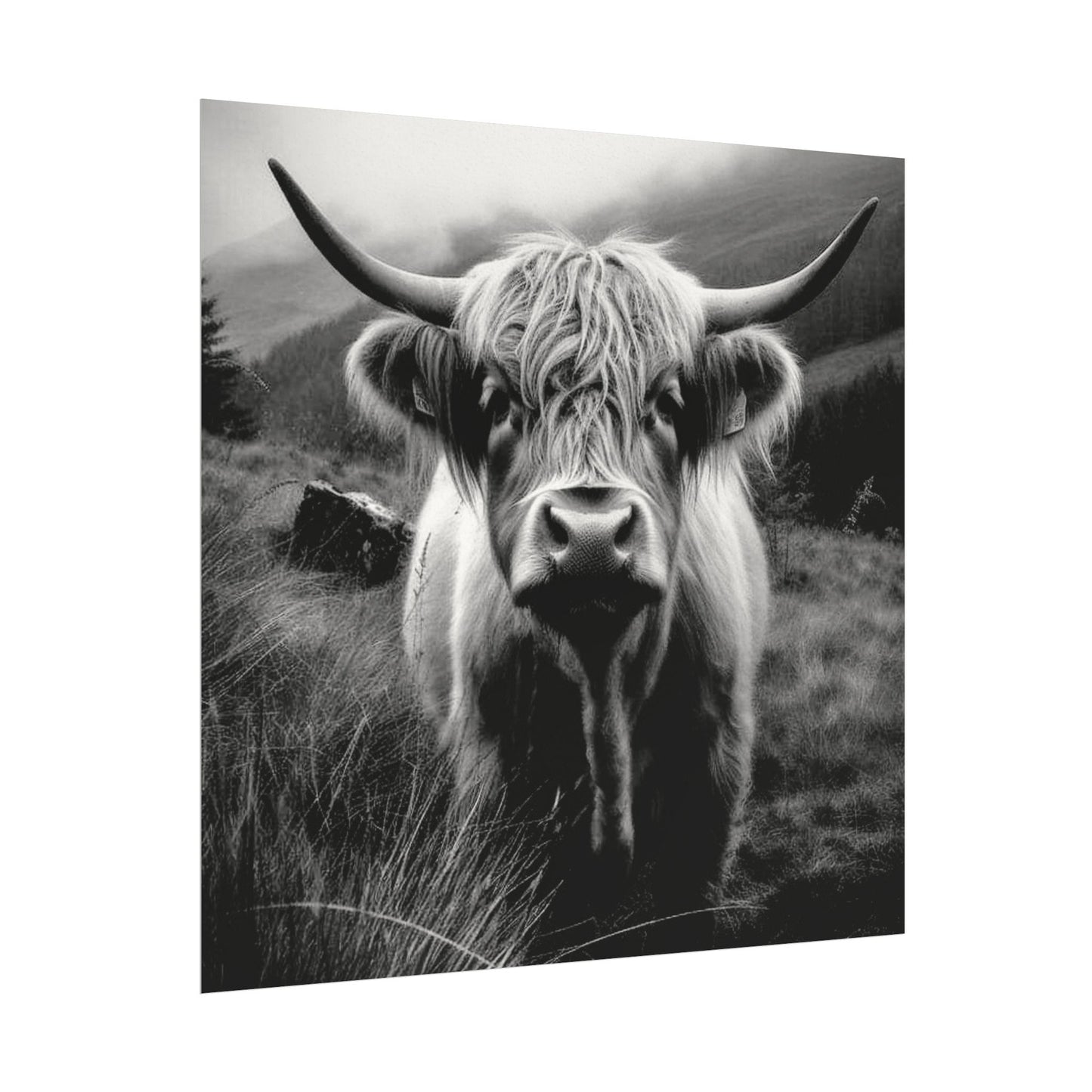 The Horned Guard – Western Textured Watercolor Matte Posters