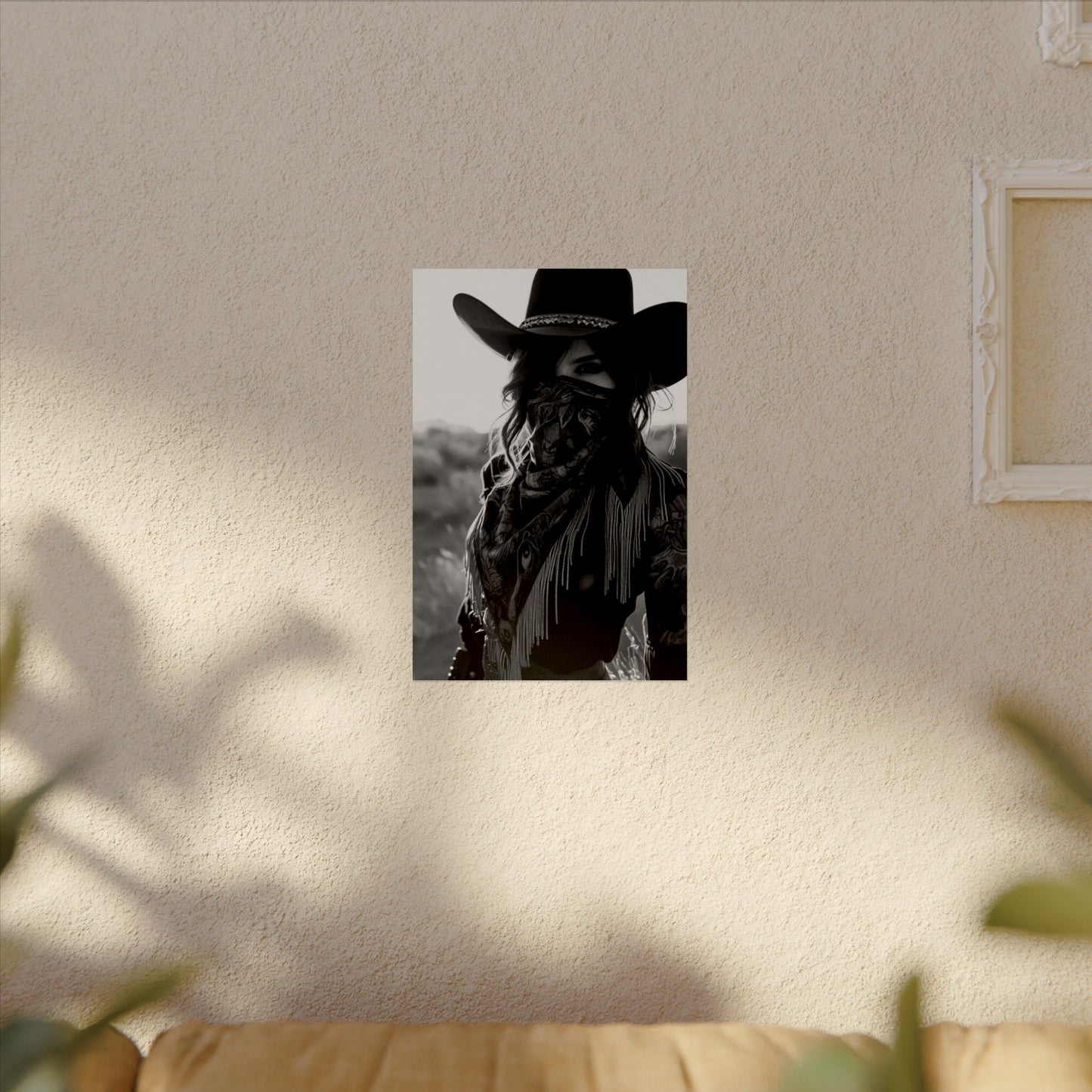 She Rode Alone— Western Outlaw Textured Watercolor Matte Posters