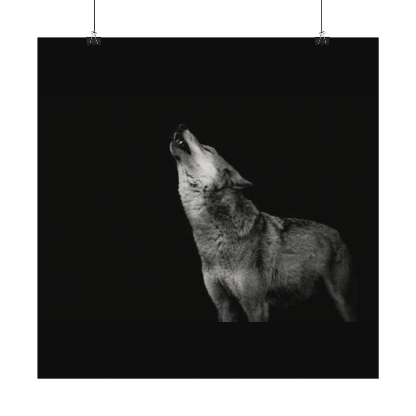 Howling At The Moon– Western Textured Watercolor Matte Posters