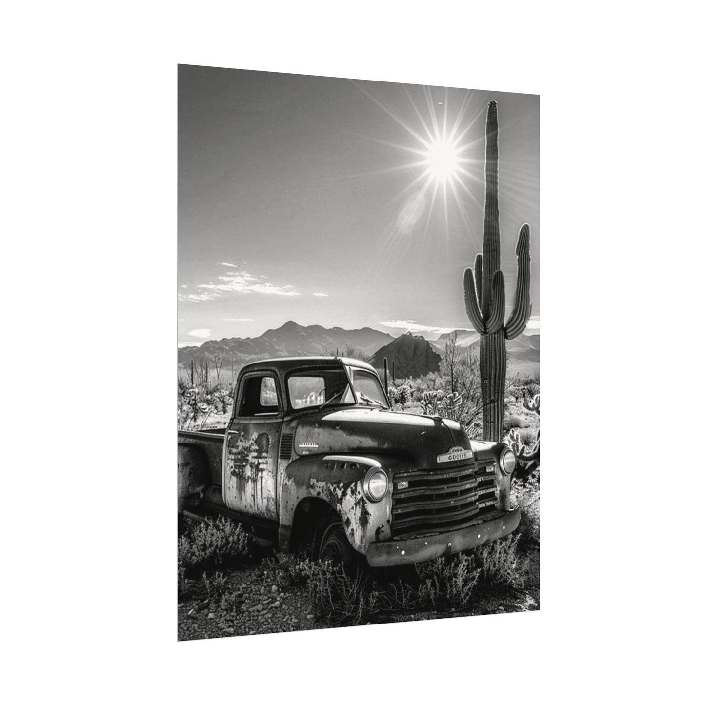 Deserted Wasteland – Western Textured Watercolor Matte Posters