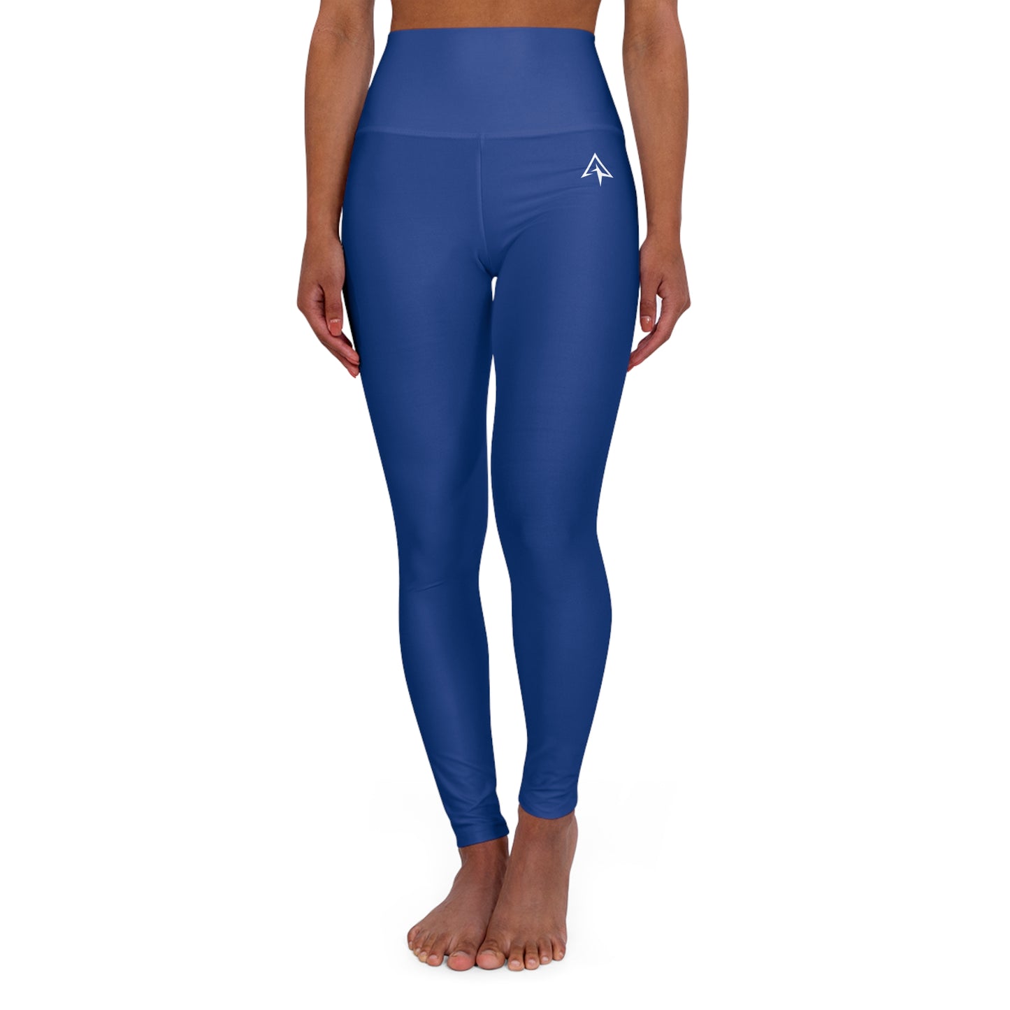 Deep Blue High Waisted Yoga Leggings - Purple, Comfortable Activewear, Fitness Pants, Ideal for Gym, Yoga, and Weekend Brunch