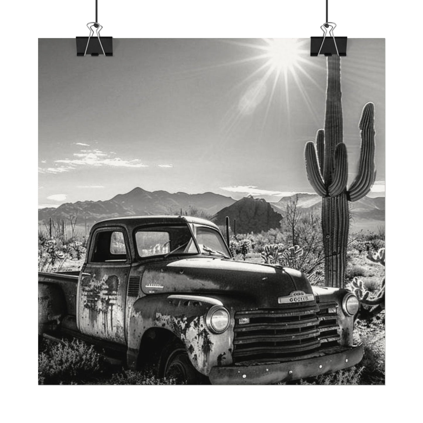 Deserted Wasteland – Western Textured Watercolor Matte Posters