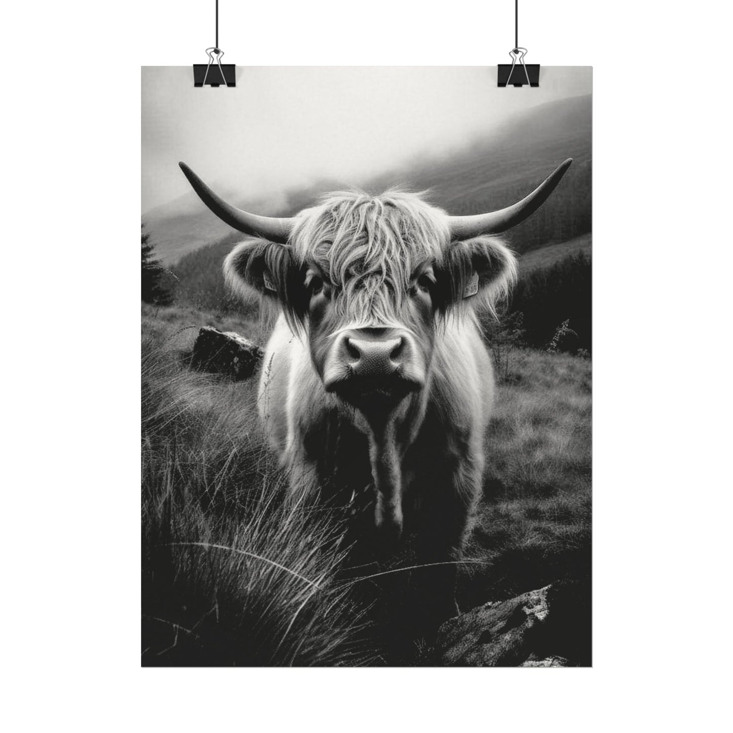 The Horned Guard – Western Textured Watercolor Matte Posters