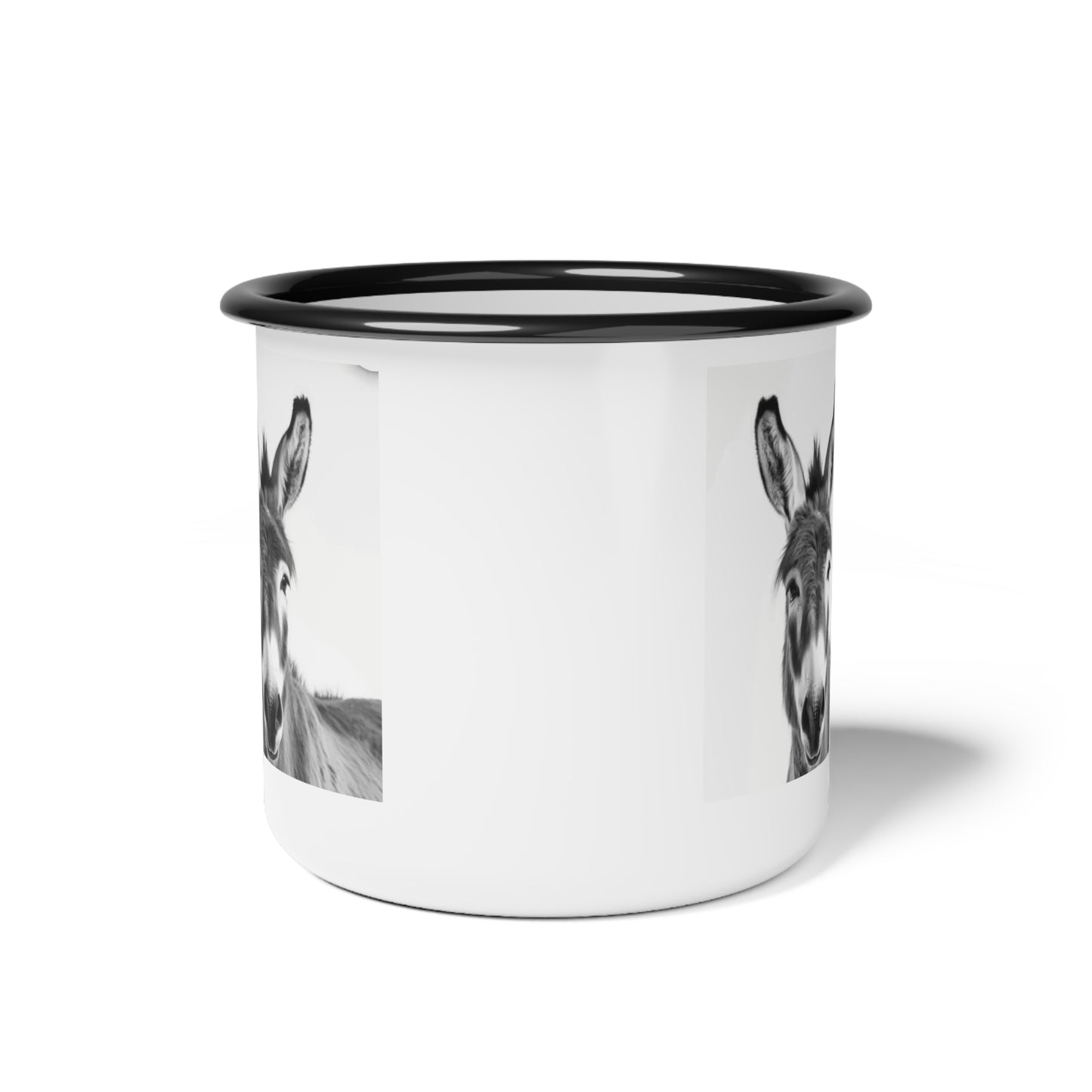 Cute Donkey Enamel Camp Cup - Perfect for Camping, Hiking, Outdoors, Gifts for Nature Lovers, Coffee Mug, Farmhouse Decor