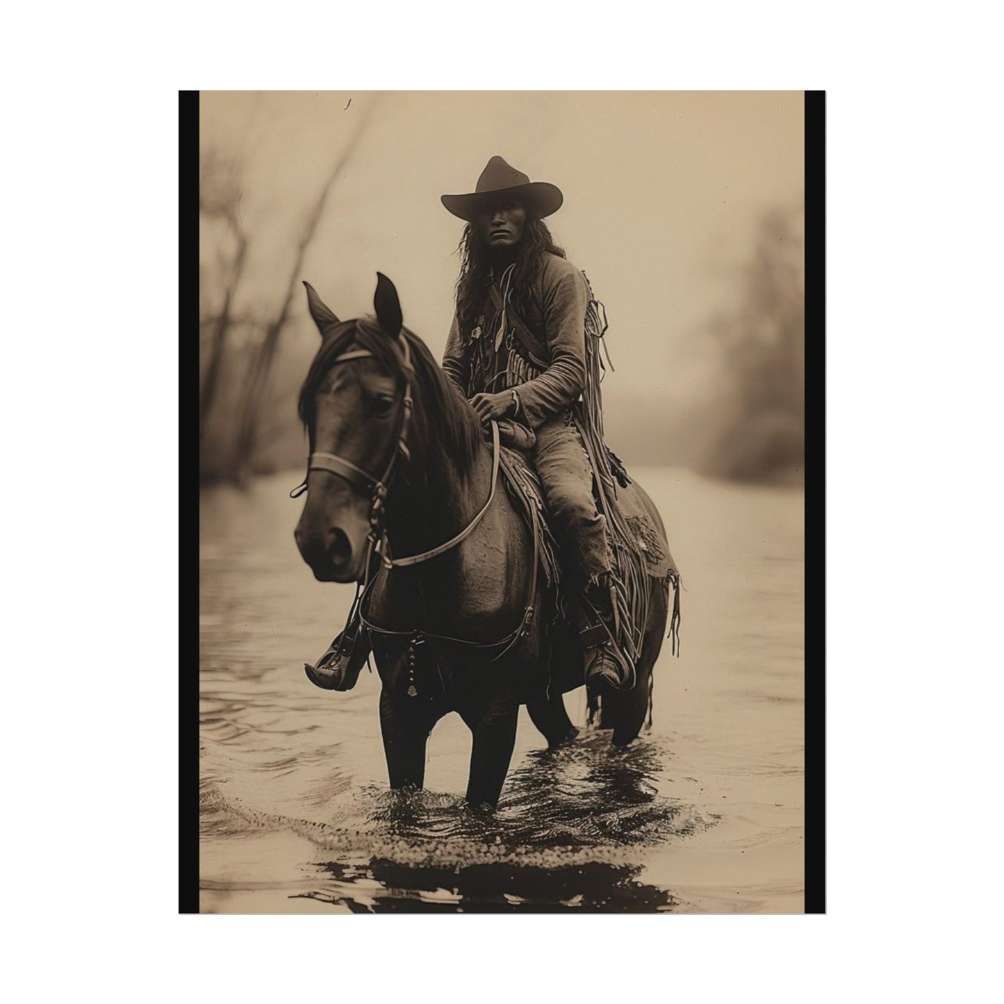 Ripples In Time – Western Textured Watercolor Matte Posters