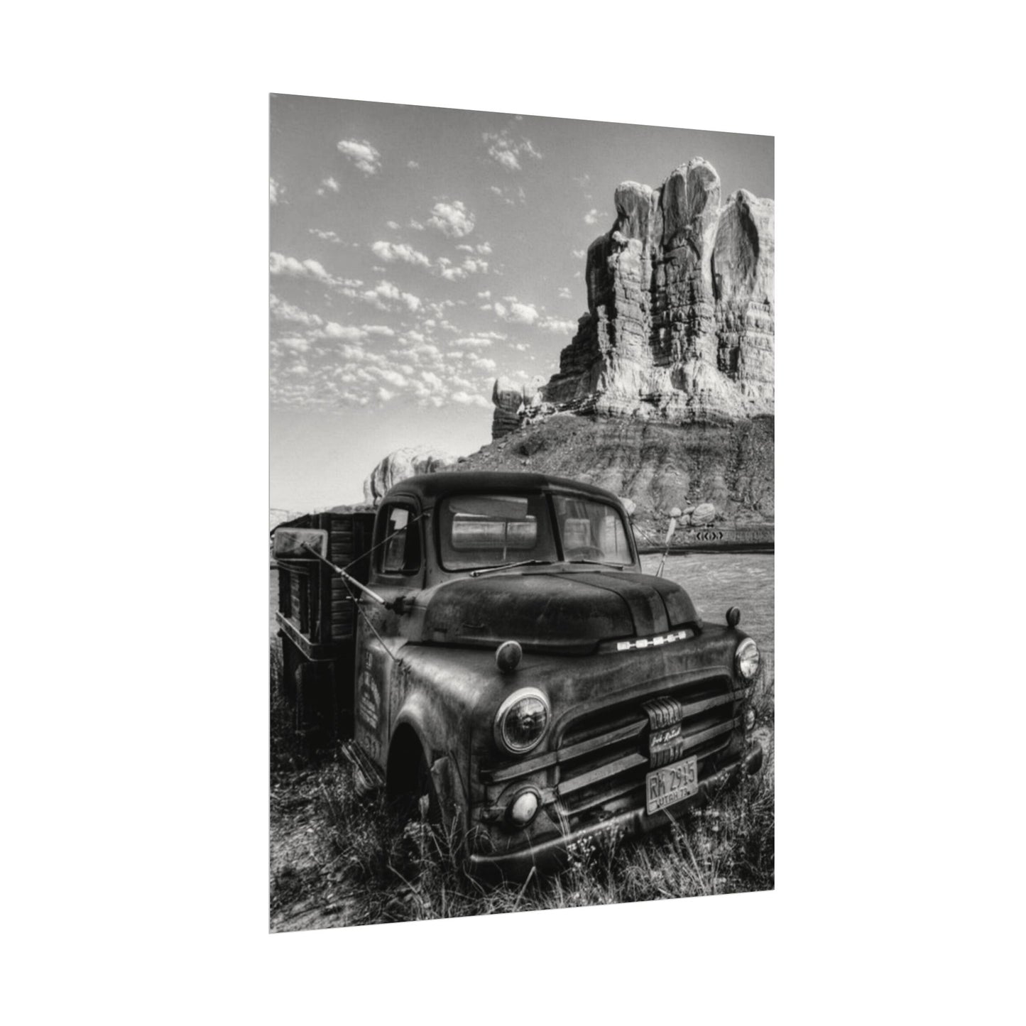 Rust & Wreckage – Western Textured Watercolor Matte Posters