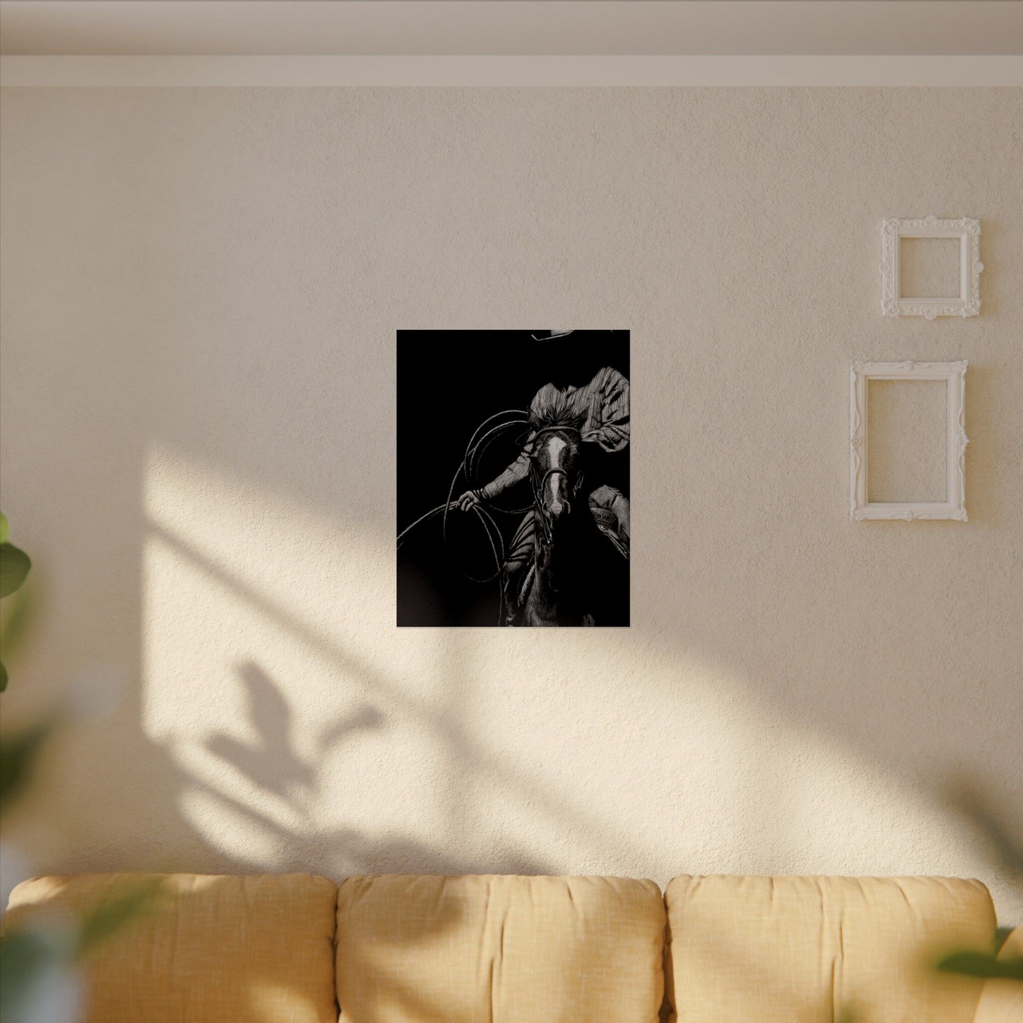 Lasso & Legacy – Western Textured Watercolor Matte Posters