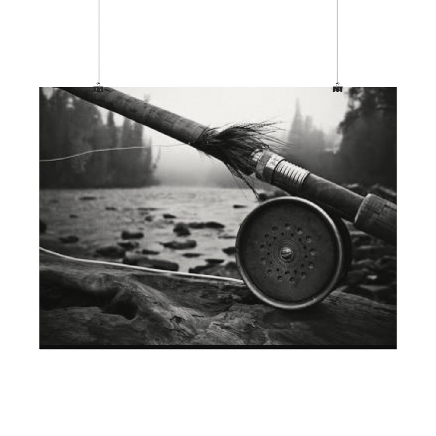 A River Runs Through It– Western Textured Watercolor Matte Posters