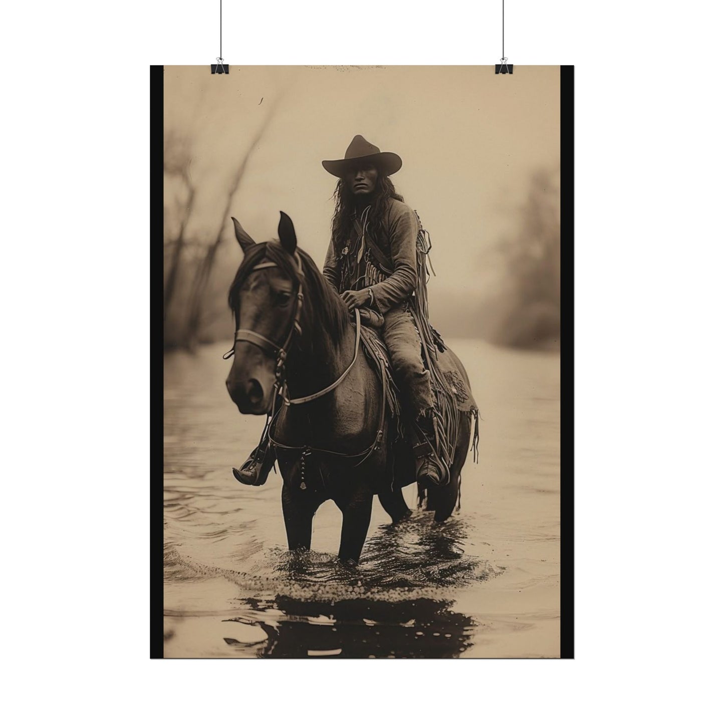 Ripples In Time – Western Textured Watercolor Matte Posters