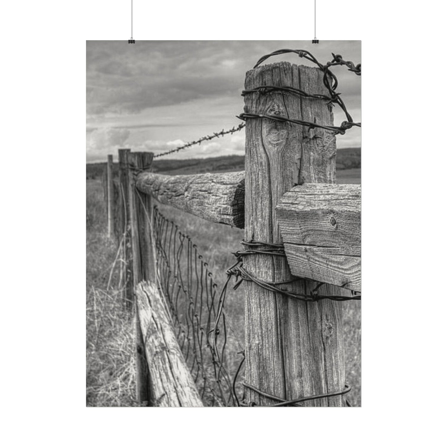 What Lies Between Frontiers– Western Textured Watercolor Matte Posters