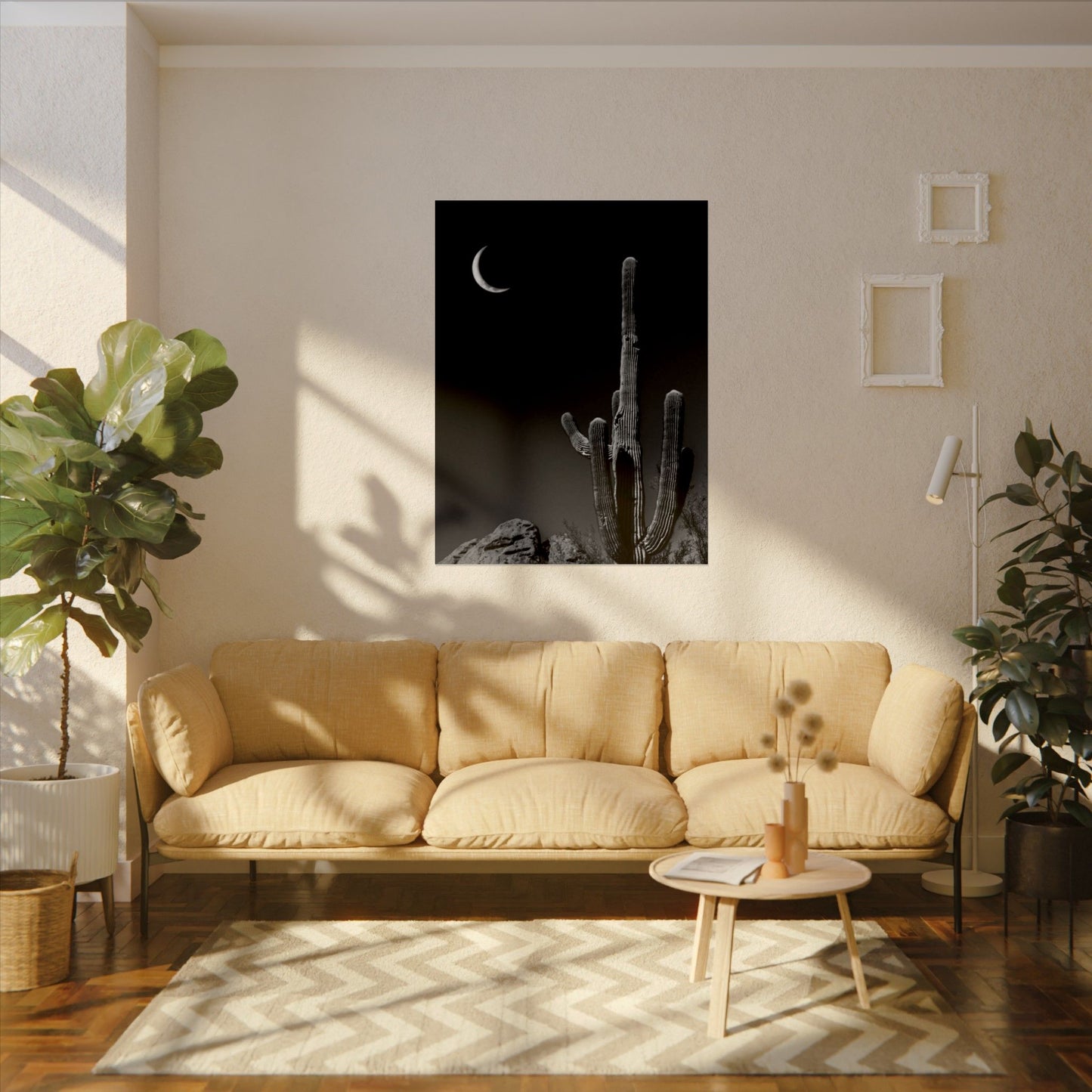 Desert Night Sky– Western Textured Watercolor Matte Posters