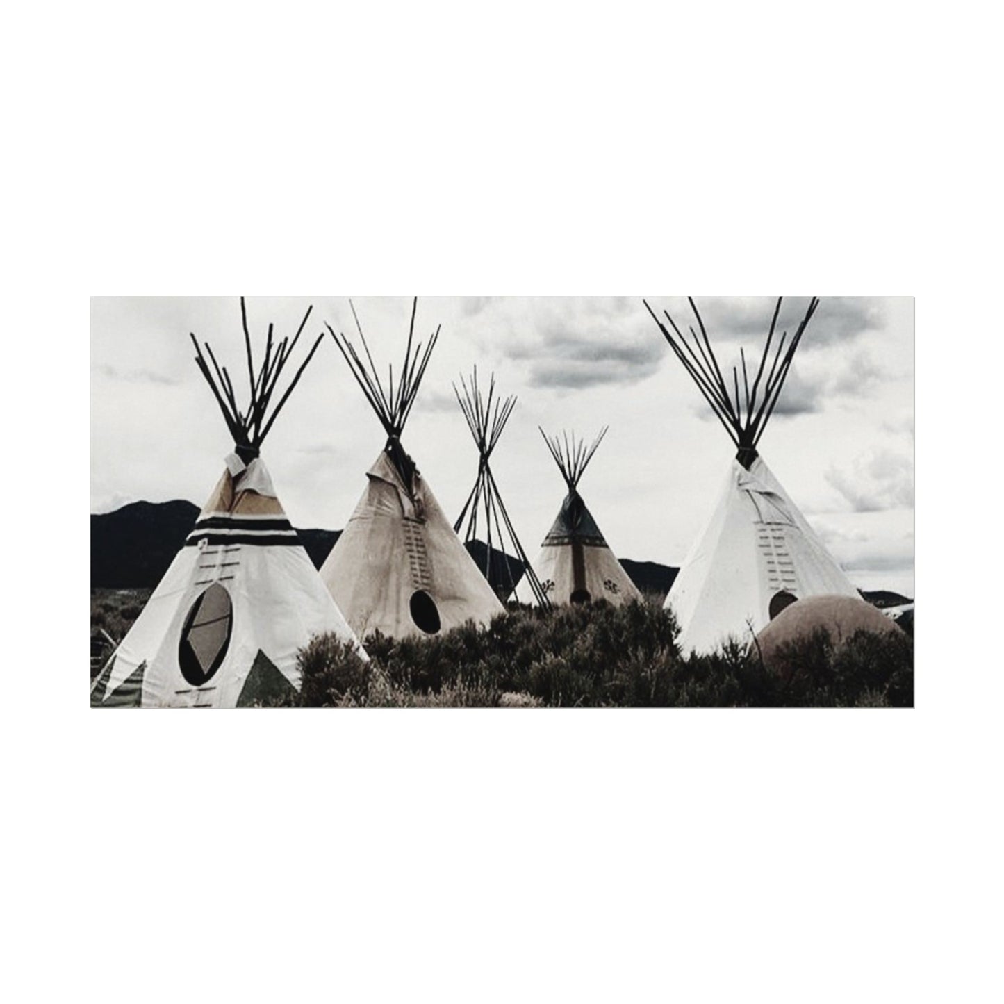 Echos Of The Plains– Western Textured Watercolor Matte Posters