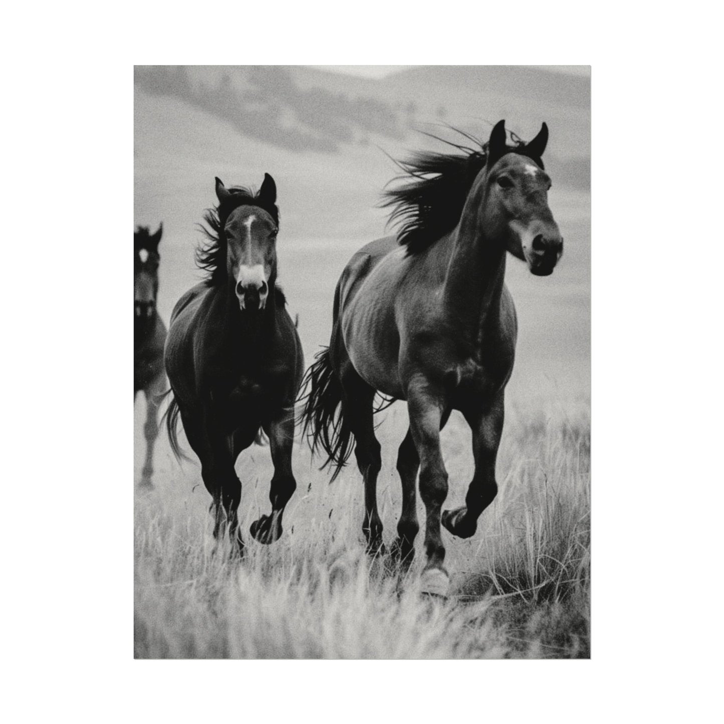 Running With Focus – Western Textured Watercolor Matte Posters