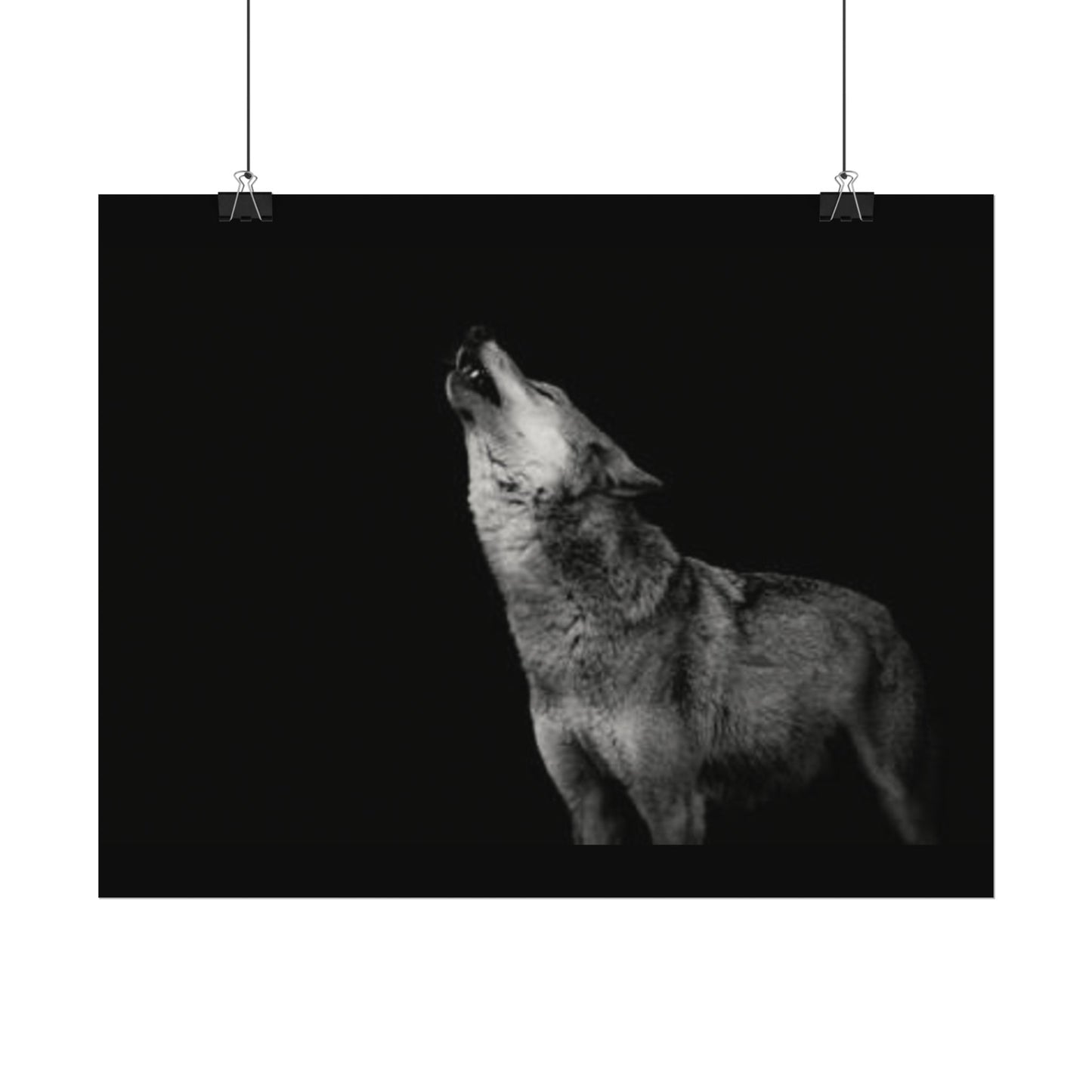 Howling At The Moon– Western Textured Watercolor Matte Posters