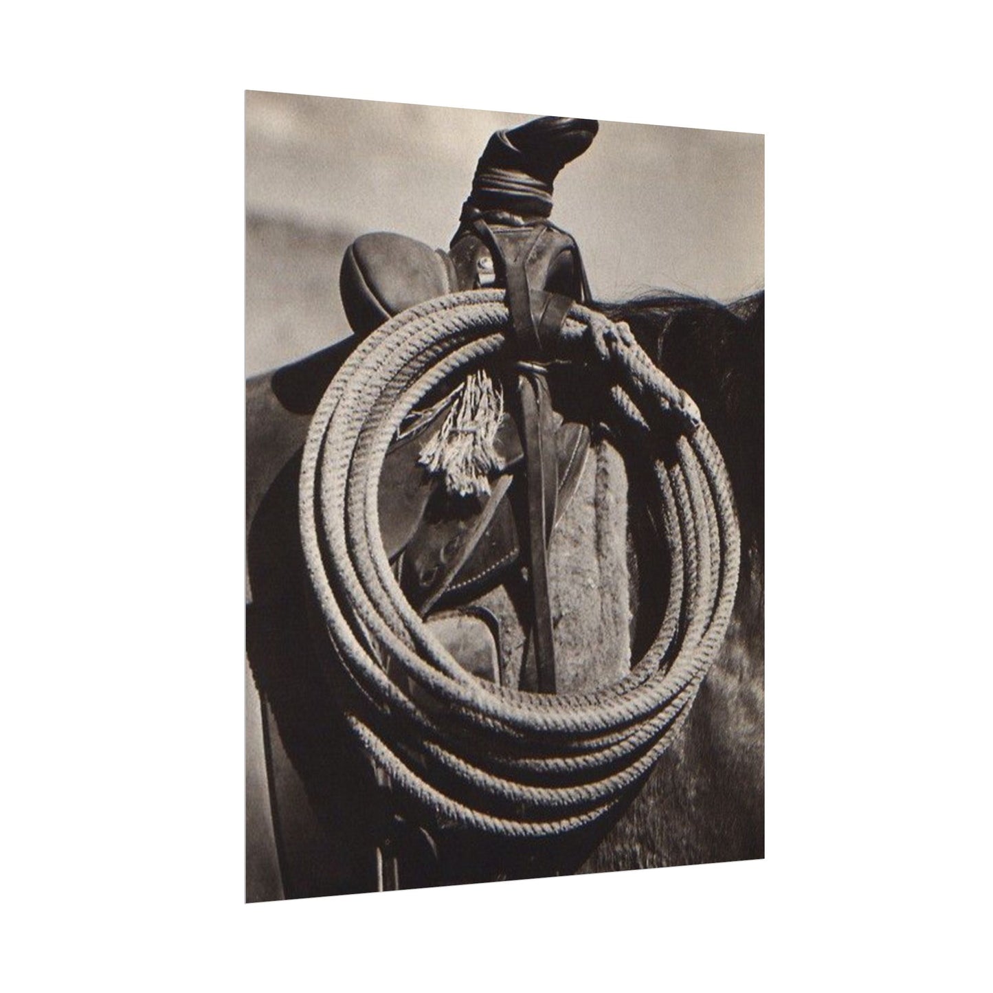 Rope & Leather – Western Textured Watercolor Matte Posters