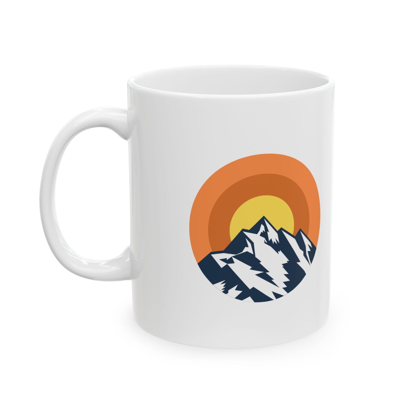 Mountain Sunset Ceramic Mug, Coffee Lover Gift, Nature Mug, Hiking Adventure Mug, Cozy Home Decor, Travel Mug