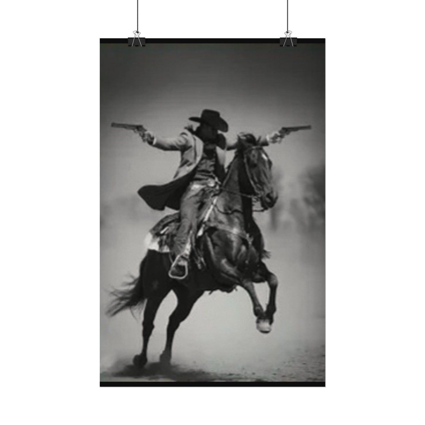 Smoke & Spurs – Western Textured Watercolor Matte Posters