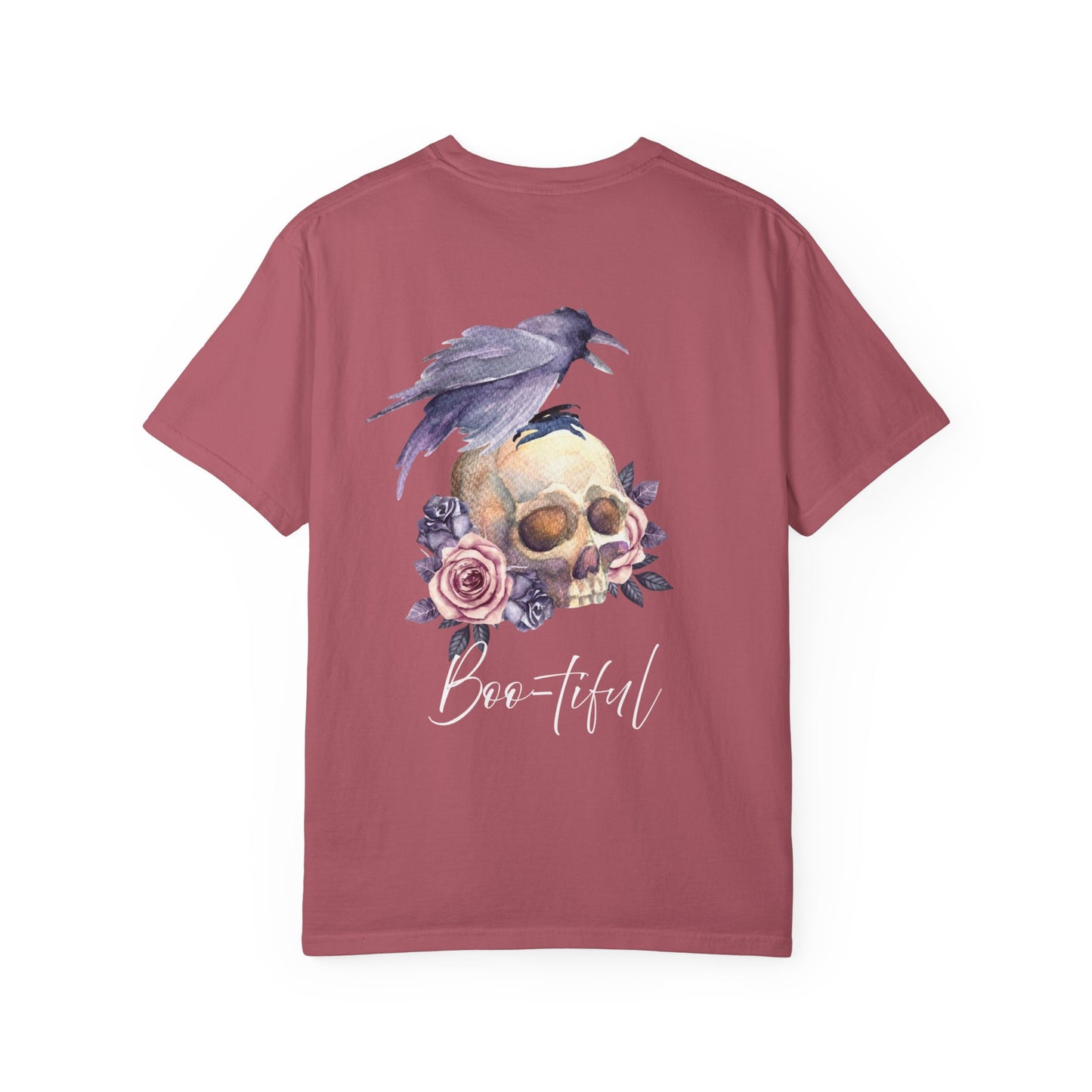 Raven & Skull Tee Unisex Garment-Dyed T-shirt, Black & White, Vintage Western, Western lover gifts