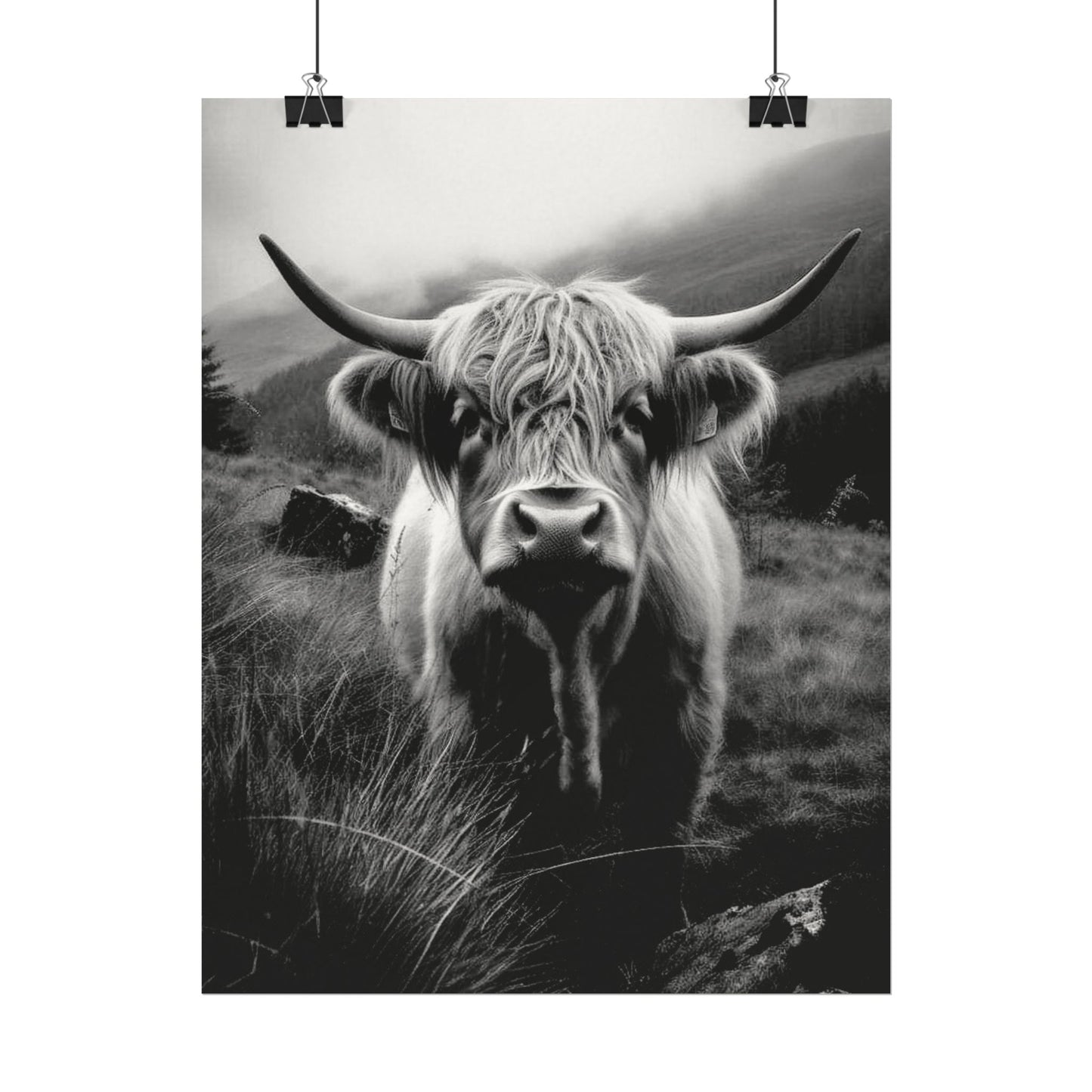 The Horned Guard – Western Textured Watercolor Matte Posters