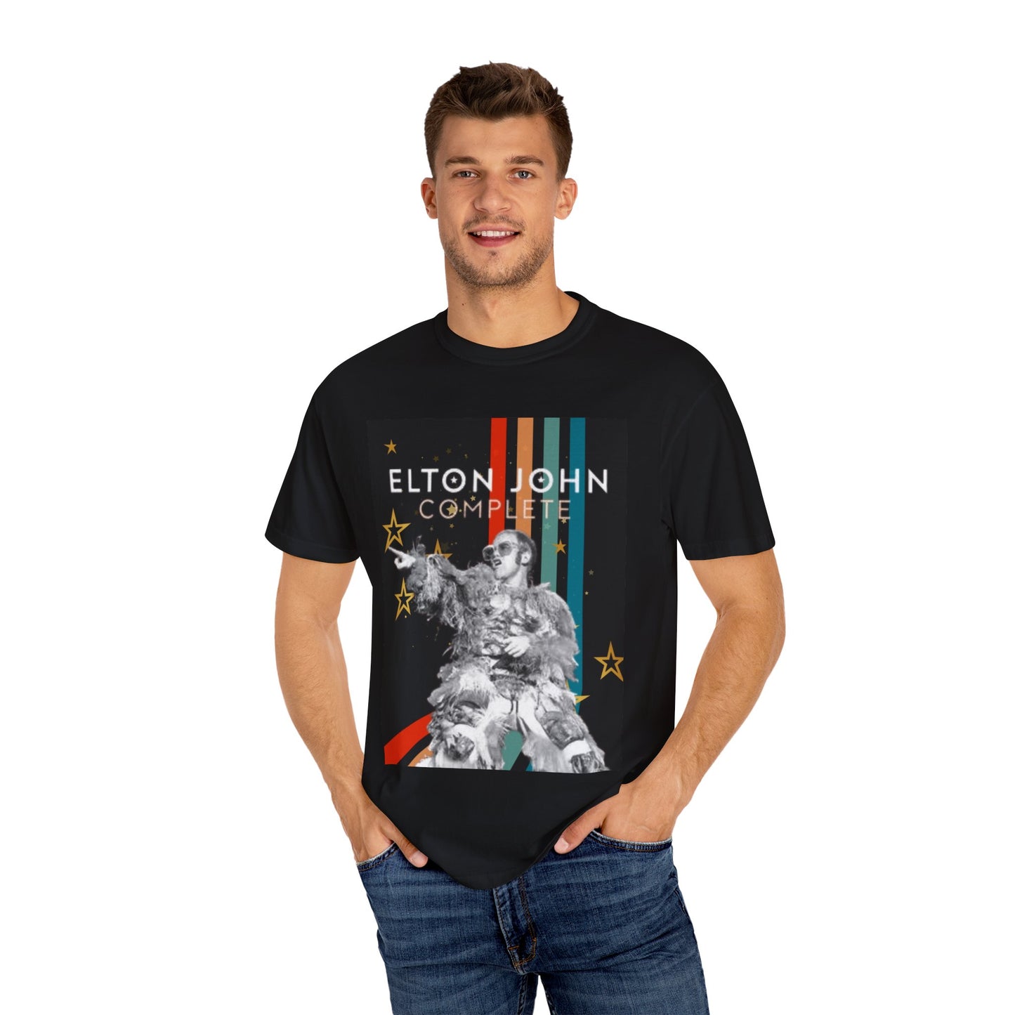 Elton Retro Tee Unisex Garment-Dyed T-shirt Blast From The Past, Rock, Music Fan Gifts