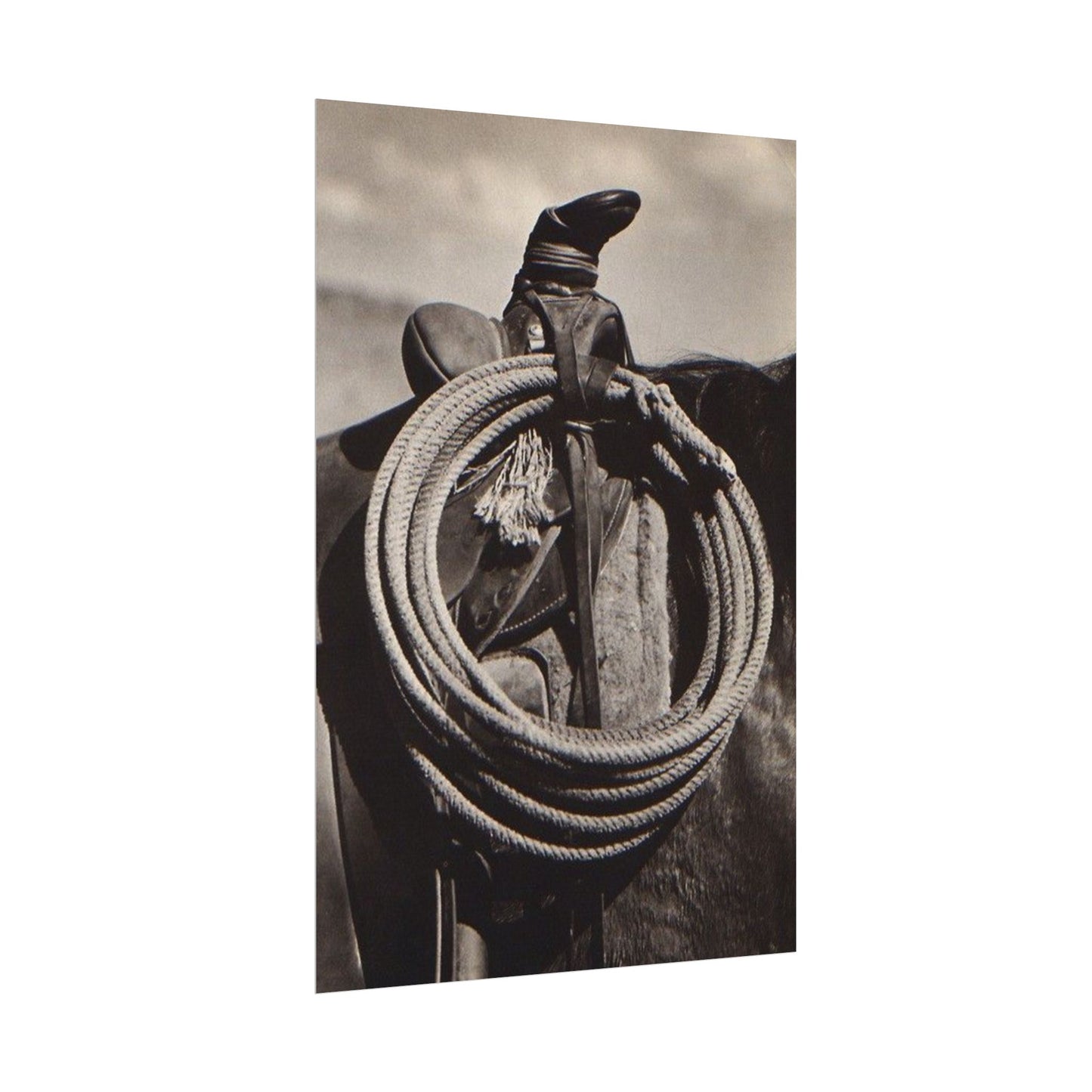 Rope & Leather – Western Textured Watercolor Matte Posters