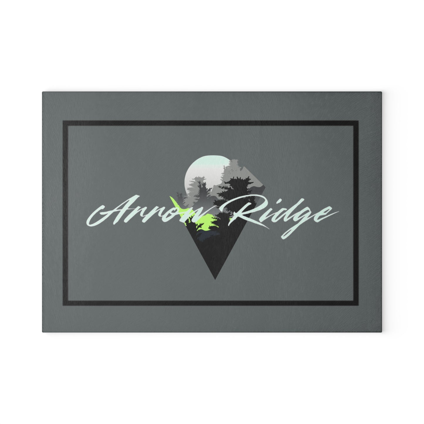Arrow Ridge Glass Cutting Board, Kitchen Décor, Gift for Home Cooks, Wedding Gift, Housewarming Present, Custom Kitchenware