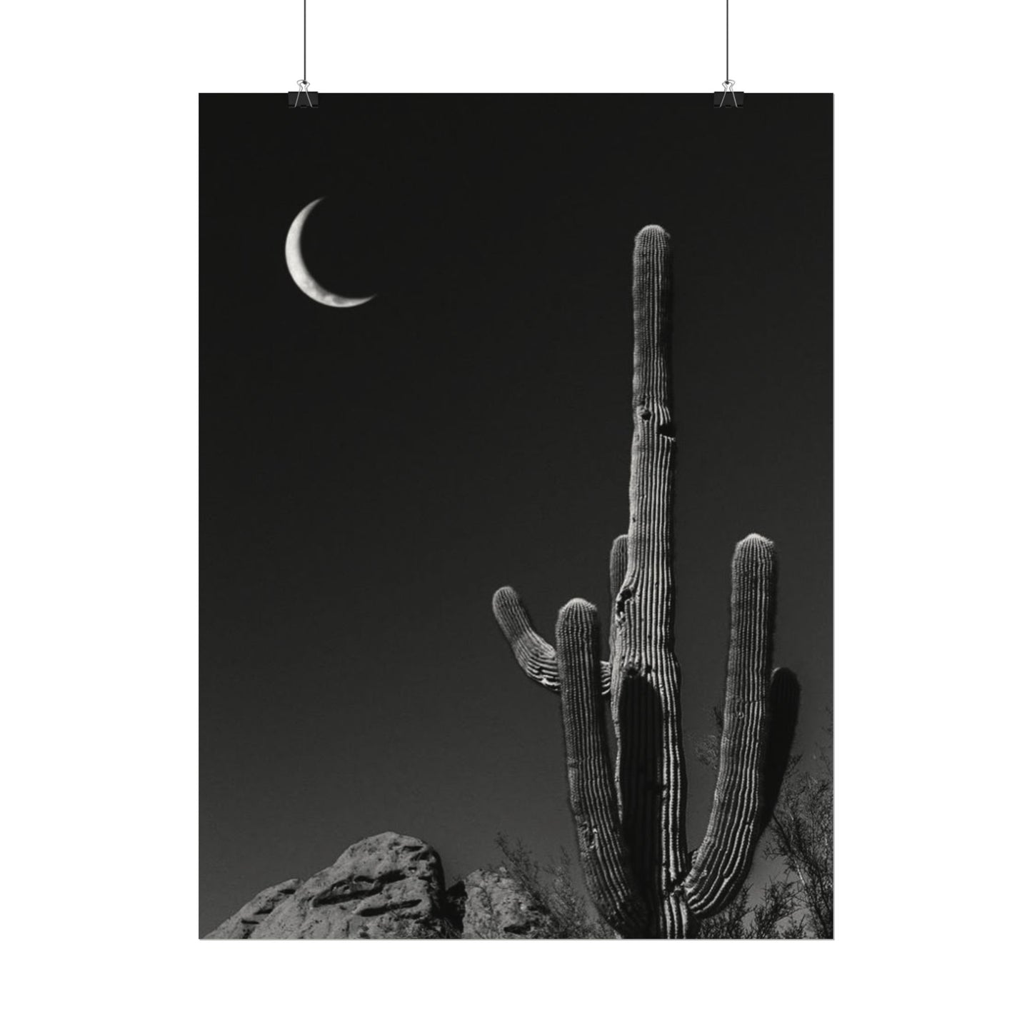 Desert Night Sky– Western Textured Watercolor Matte Posters