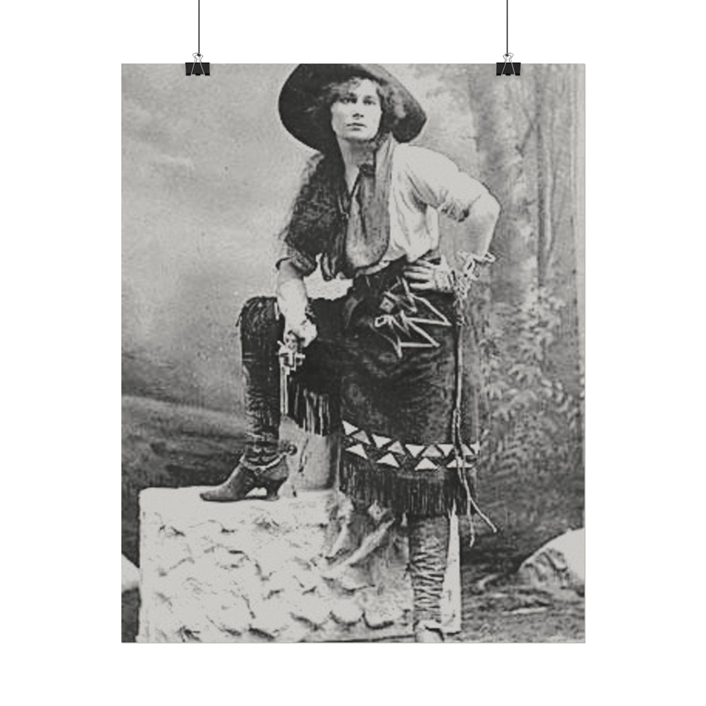 Wild Frontier Rose– Western Textured Watercolor Matte Posters