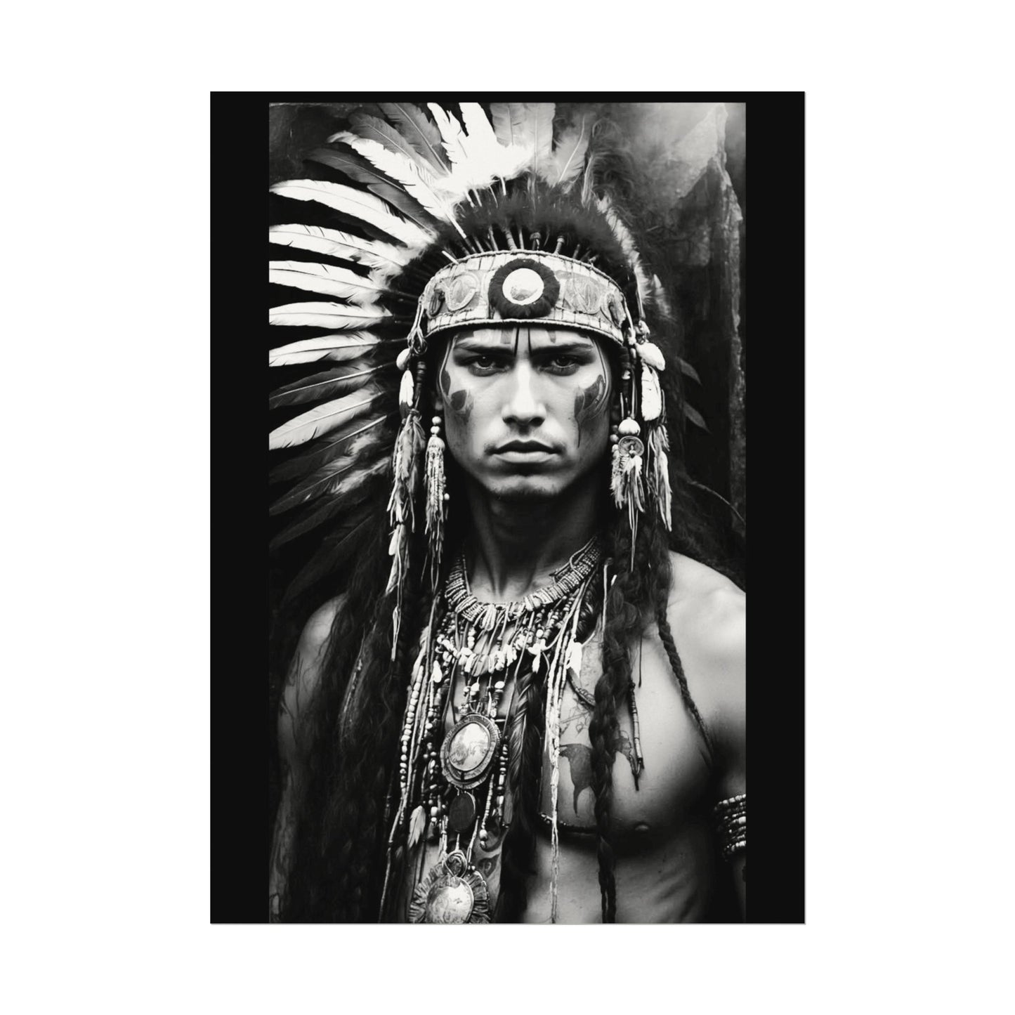 Strength In Stillness– Western Textured Watercolor Matte Posters