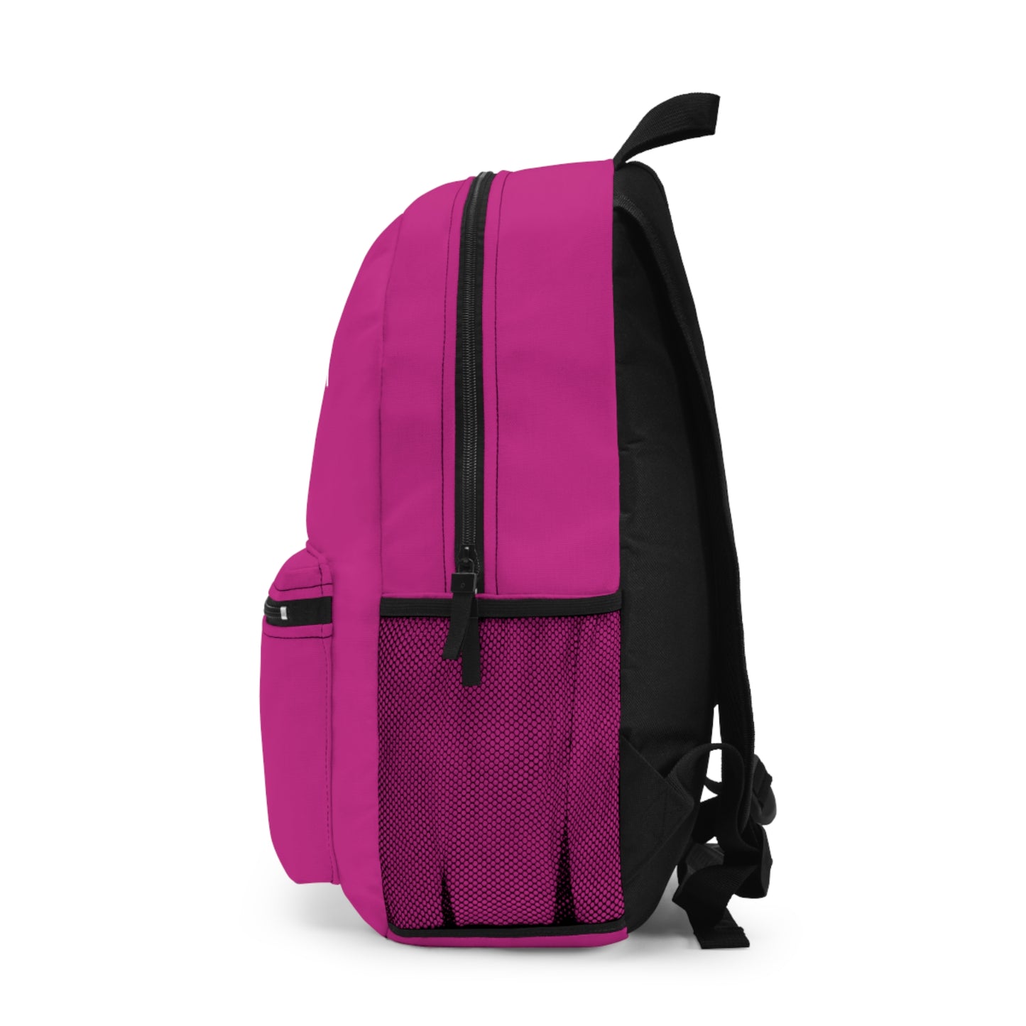Pink Adventure Awaits Black Backpack - Stylish Travel Bag for School, Hiking, Gym, Outdoor Adventures, Everyday Use, Trendy Gift Idea