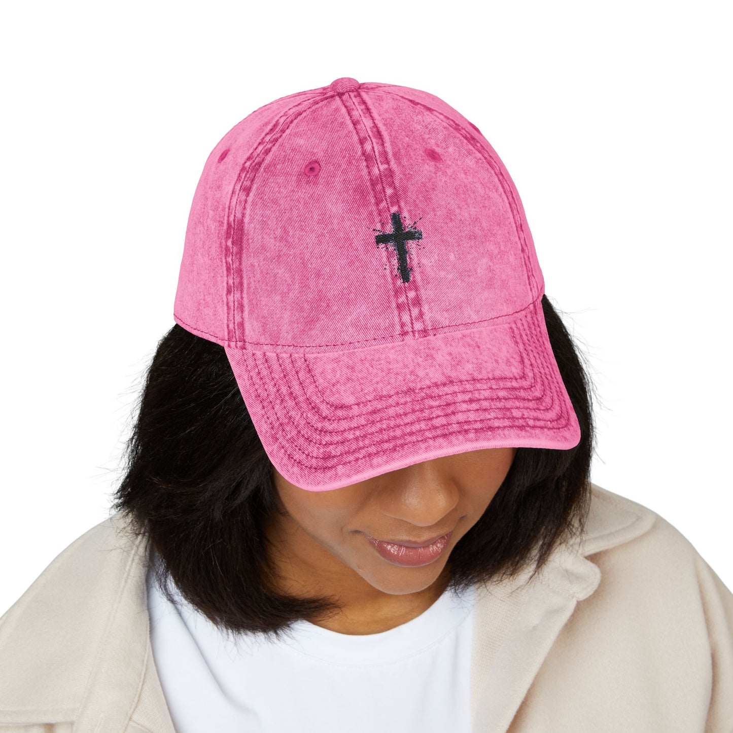 Cross Cap | Retro Embroidered Hat, Spiritual Gifts, Gifts for Everyone,  Christian