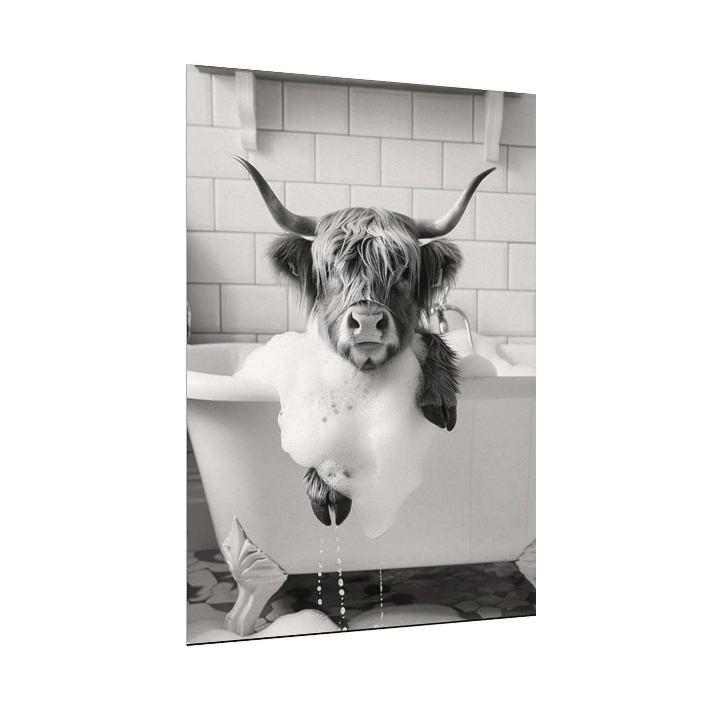 Hoofs & Suds – Western Textured Watercolor Matte Posters