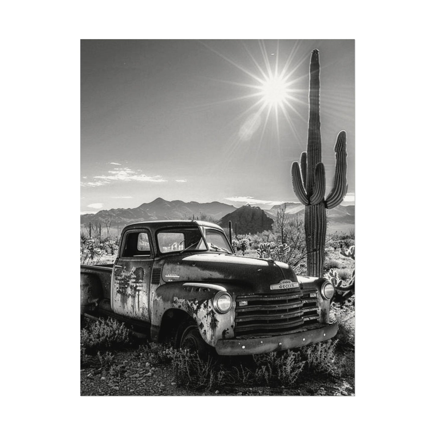 Deserted Wasteland – Western Textured Watercolor Matte Posters