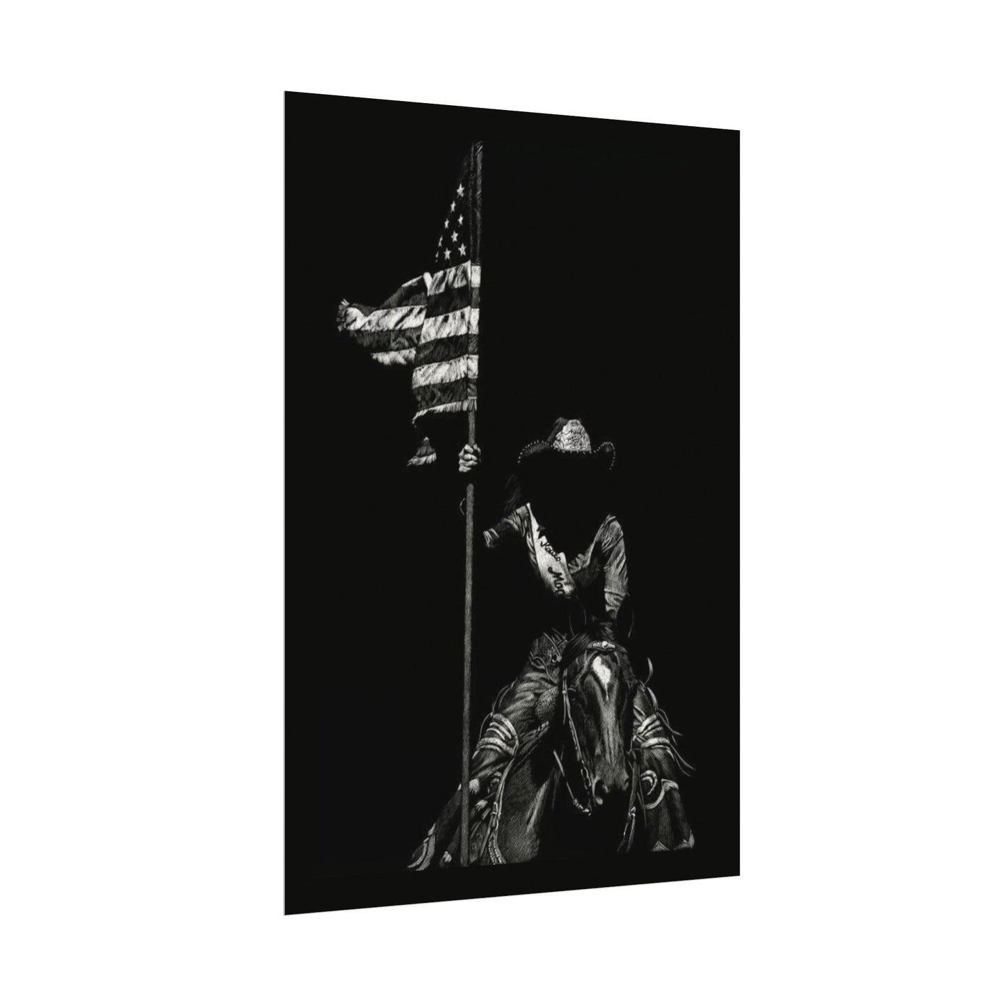 Star Spangled Elegance – Western Textured Watercolor Matte Posters