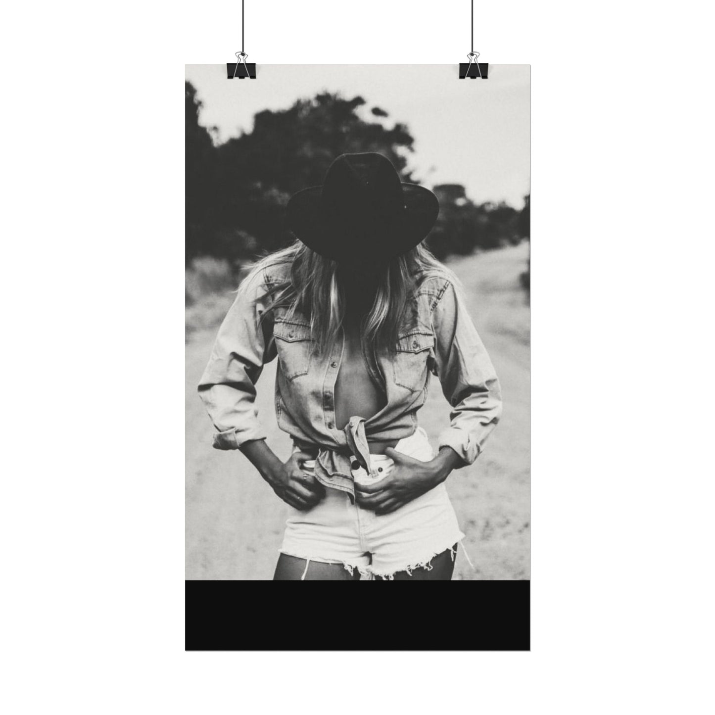 Denim Dreamer– Western Textured Watercolor Matte Posters