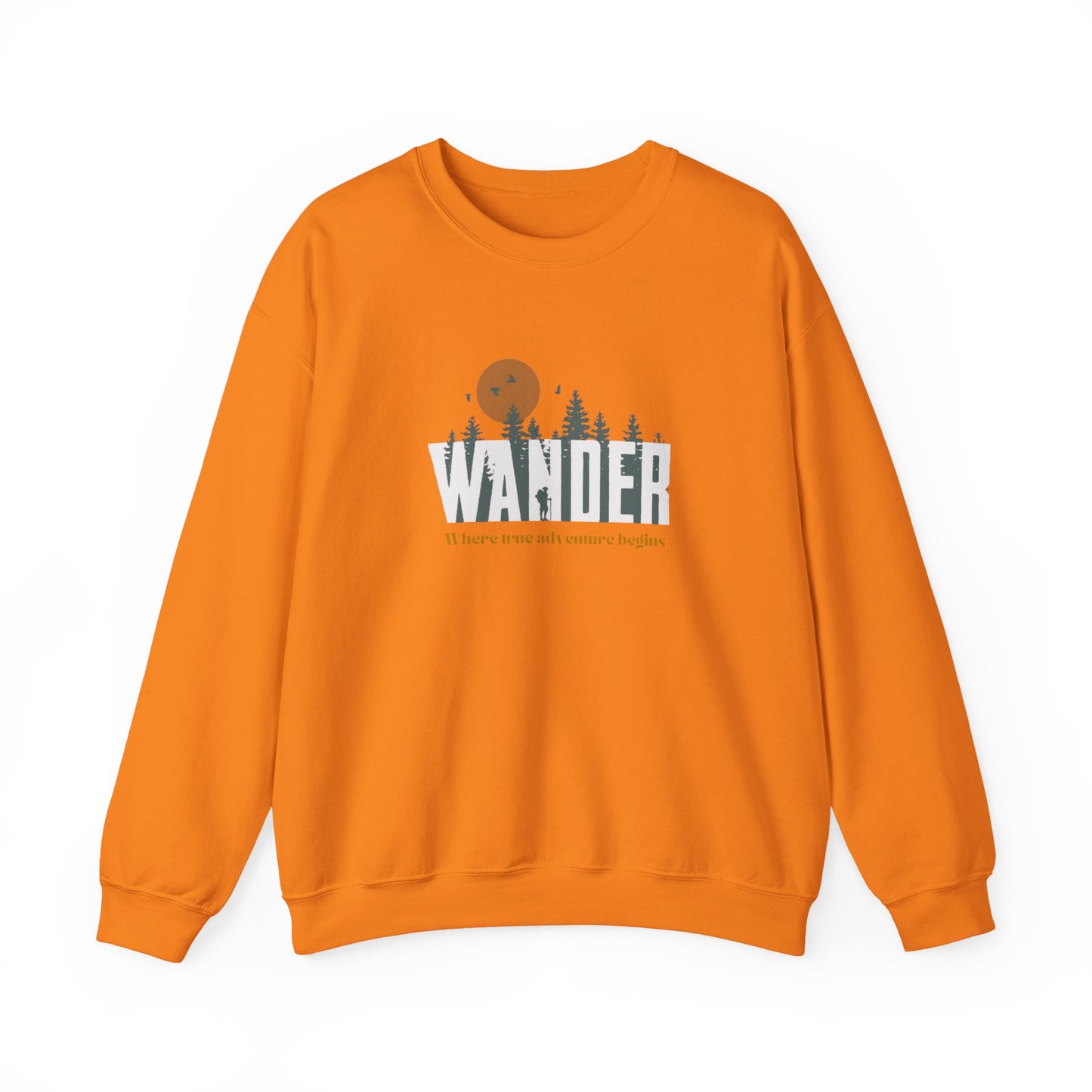 Wander Crewneck Sweatshirt - Cozy Adventure Sweater for Nature Lovers, Perfect for Camping, Travel, Gifts