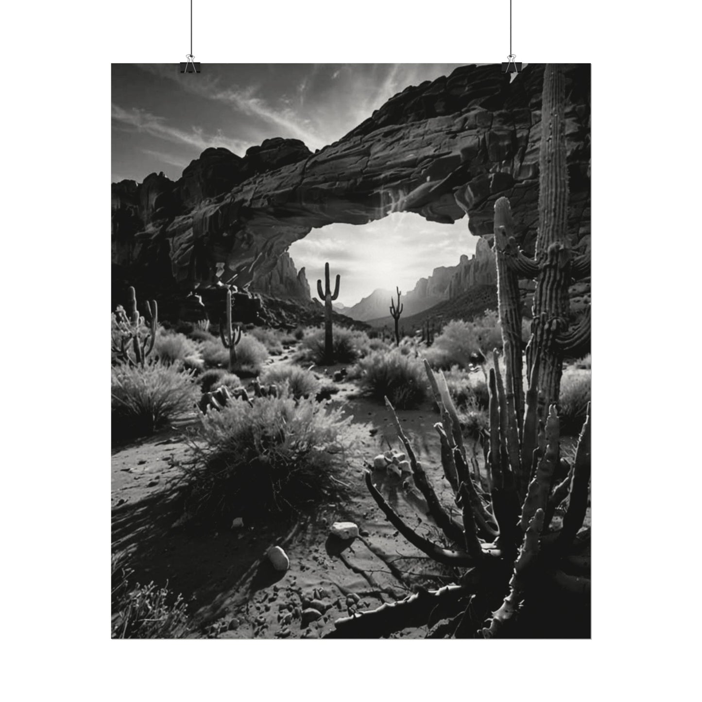 Desert Mornings – Western Textured Watercolor Matte Posters