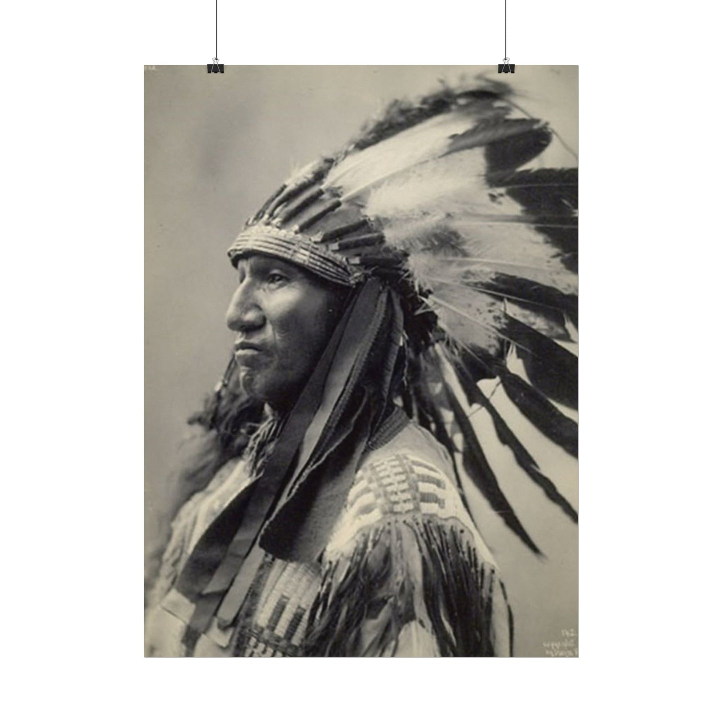 Black Rock Sioux – Western Textured Watercolor Matte Posters