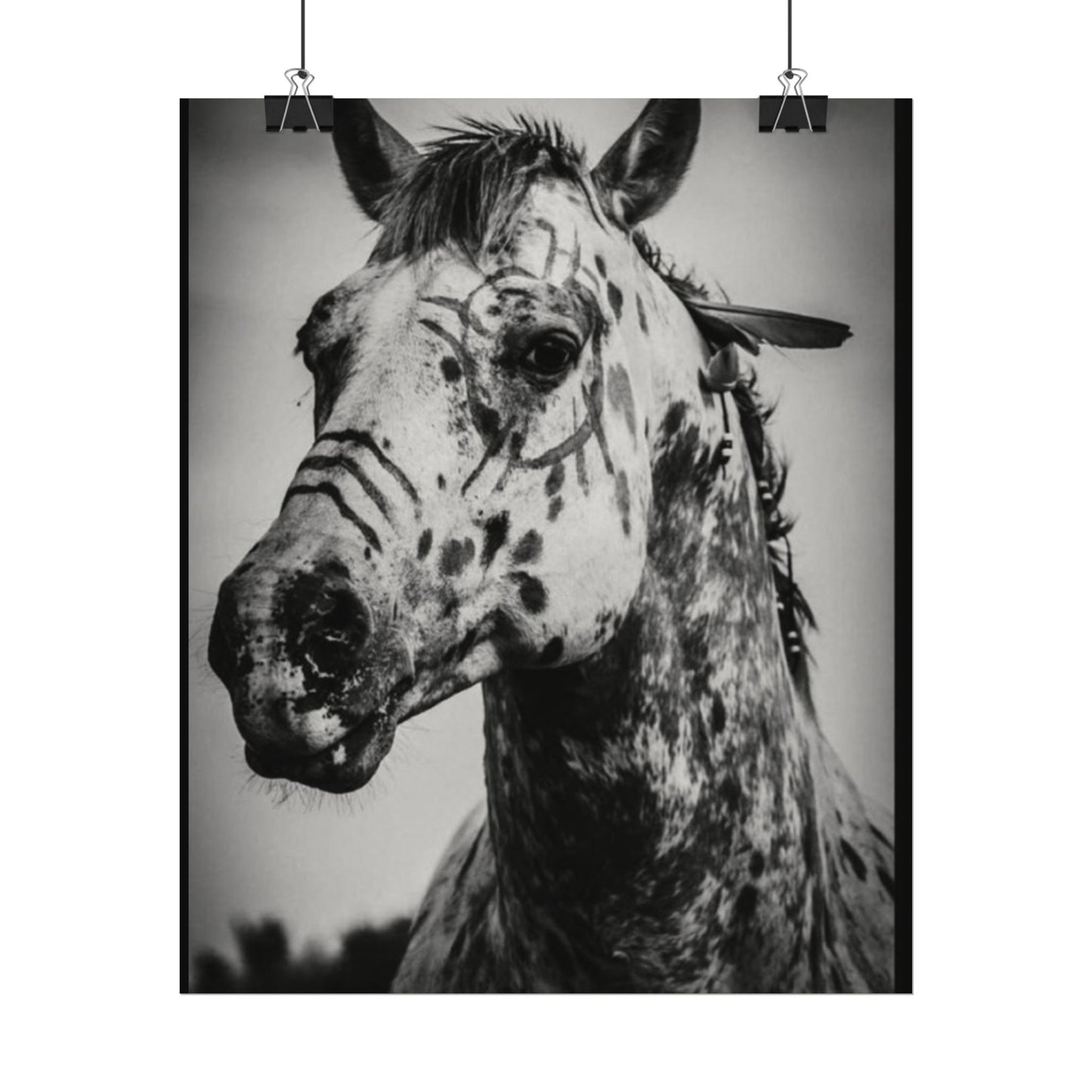 Pale Rider – Western Textured Watercolor Matte Posters