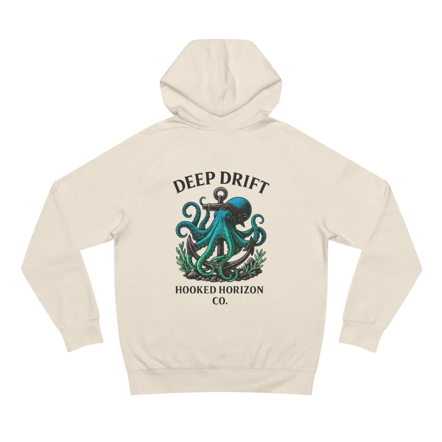 Octopus Art Unisex Hoodie, Deep Drift Hoodie, Nautical Theme Gift, Sea Lover Clothing, Unique Graphic Sweatshirt