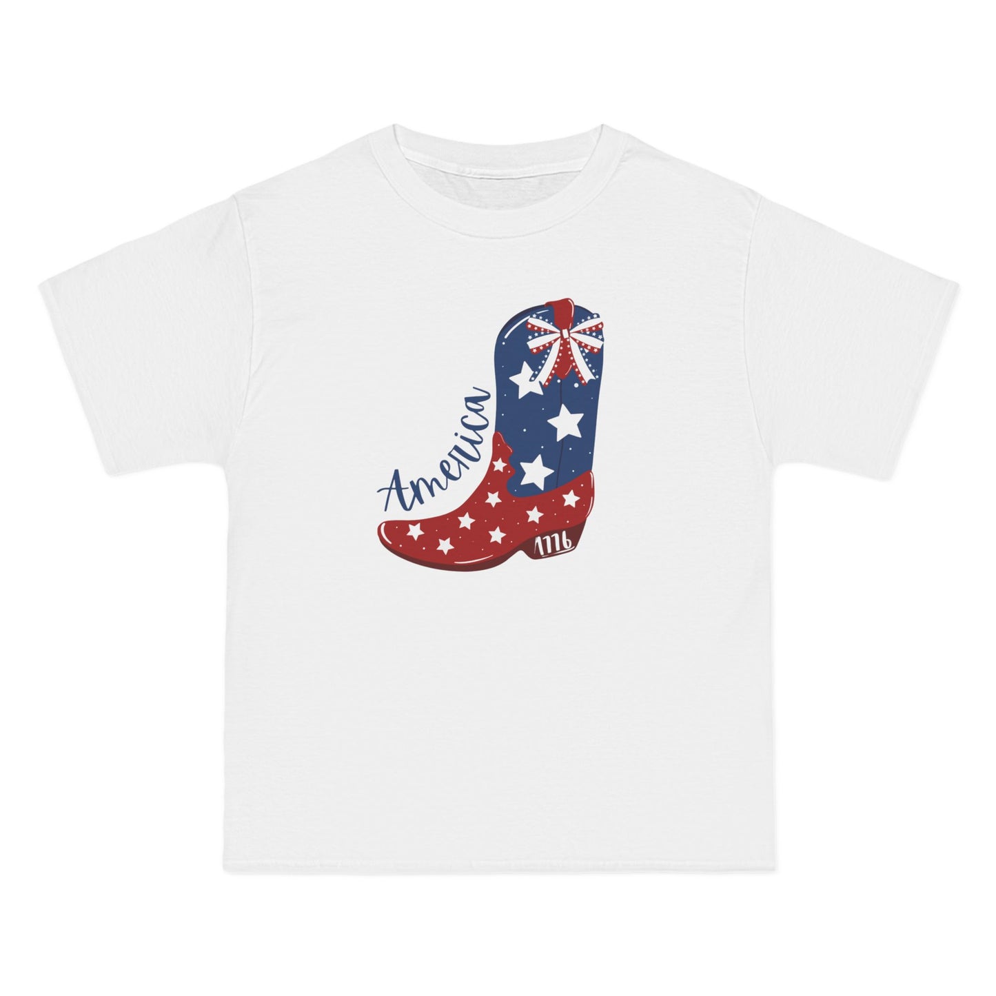 Patriotic Cowboy Boot T-Shirt | America 1776 Design, Fourth of July Shirt, Independence Day Tee, Memorial Day Top, Gift for Veterans