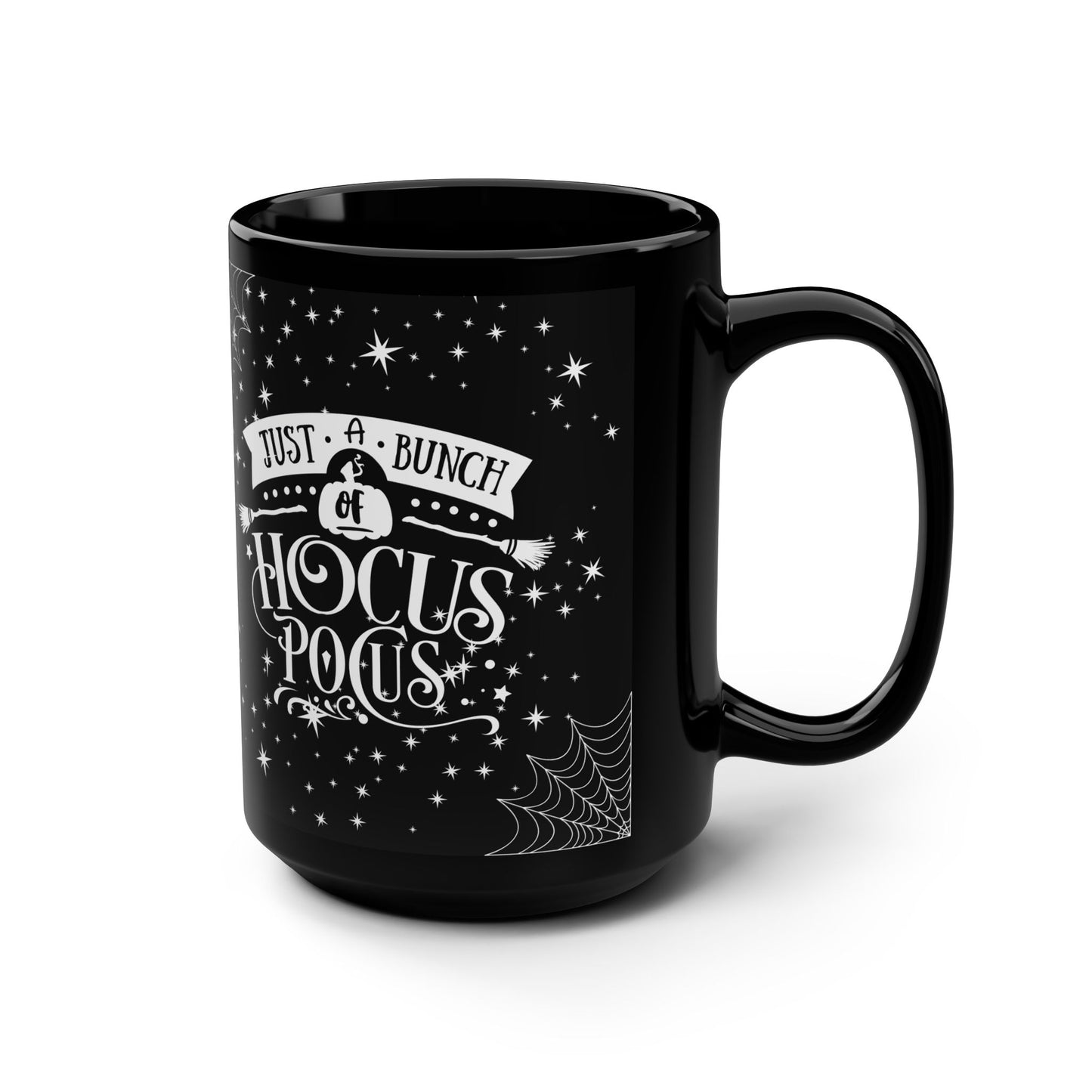 Spooky Vibes Black Mug, Perfect for Halloween Coffee Lovers, Witchcraft Gift, Hocus Pocus Theme, Cozy Fall Decor, 15oz