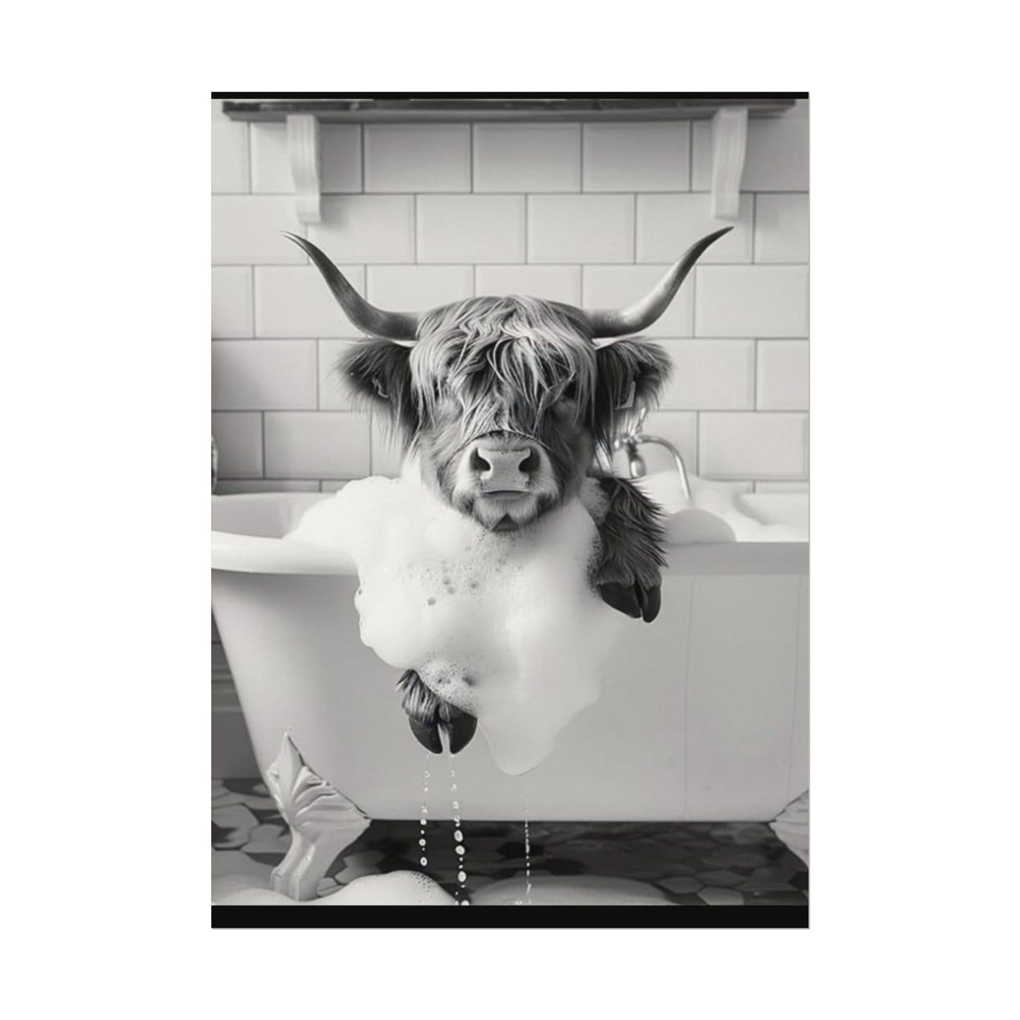 Hoofs & Suds – Western Textured Watercolor Matte Posters