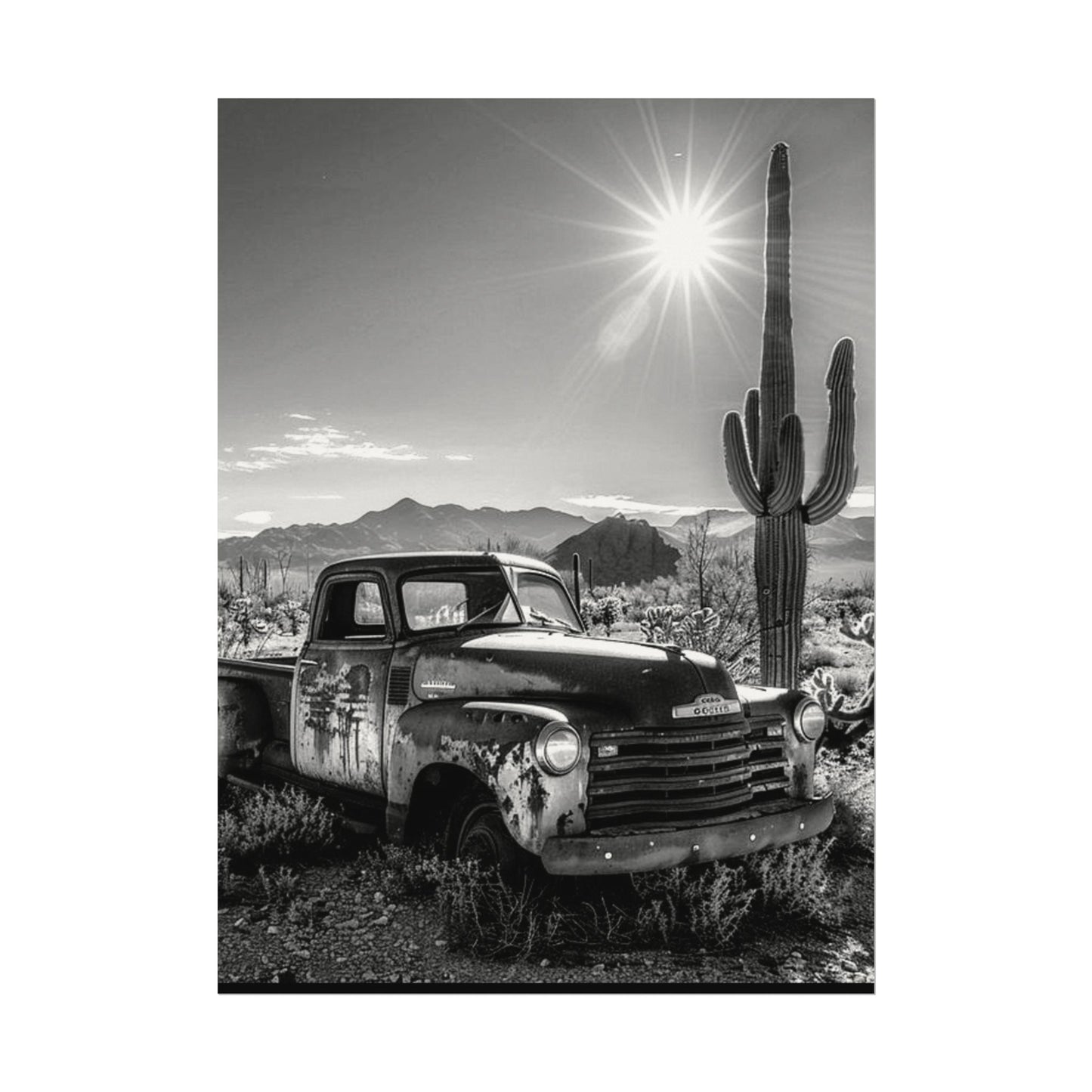 Deserted Wasteland – Western Textured Watercolor Matte Posters